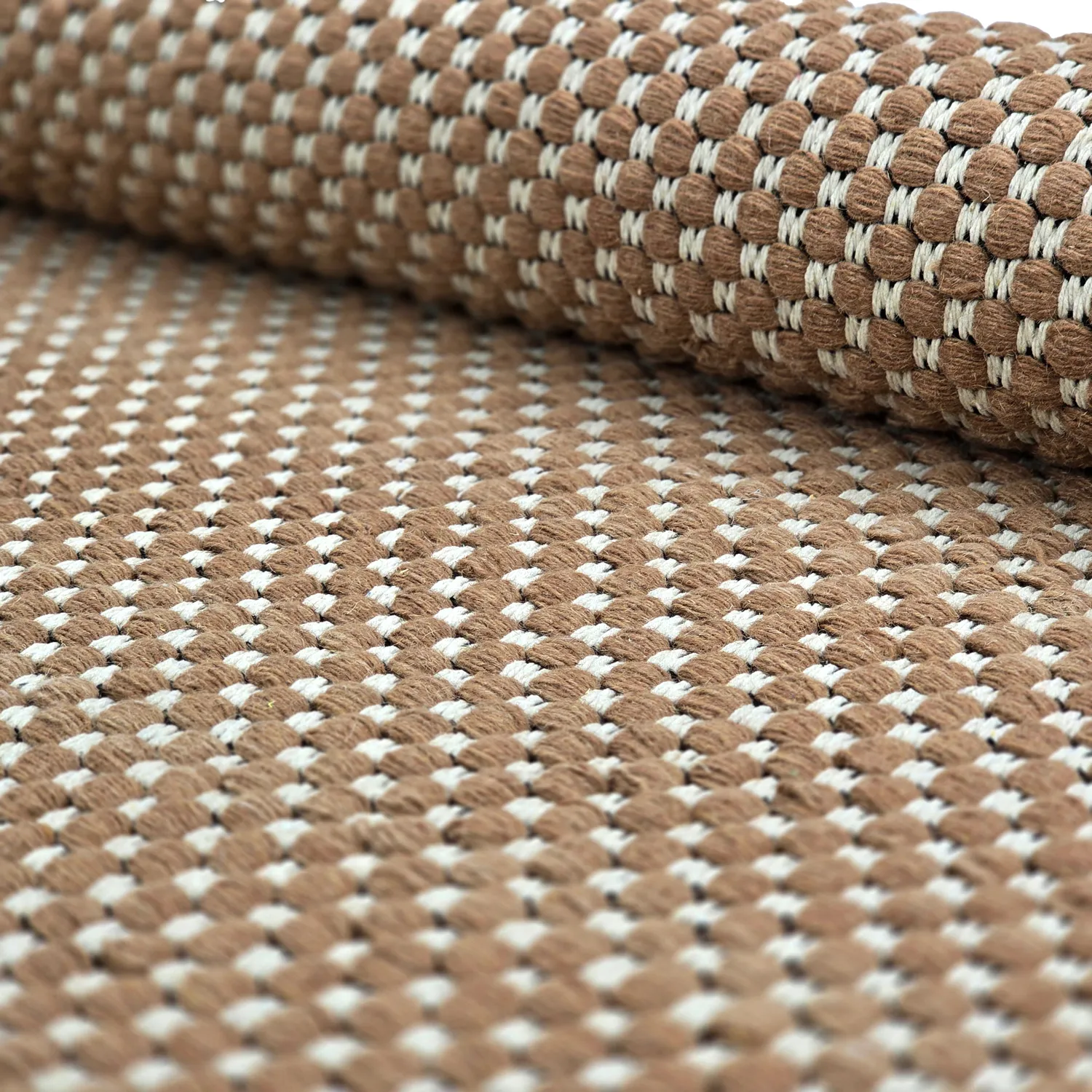 Tapis en laine - Ovelia (marron/blanc)