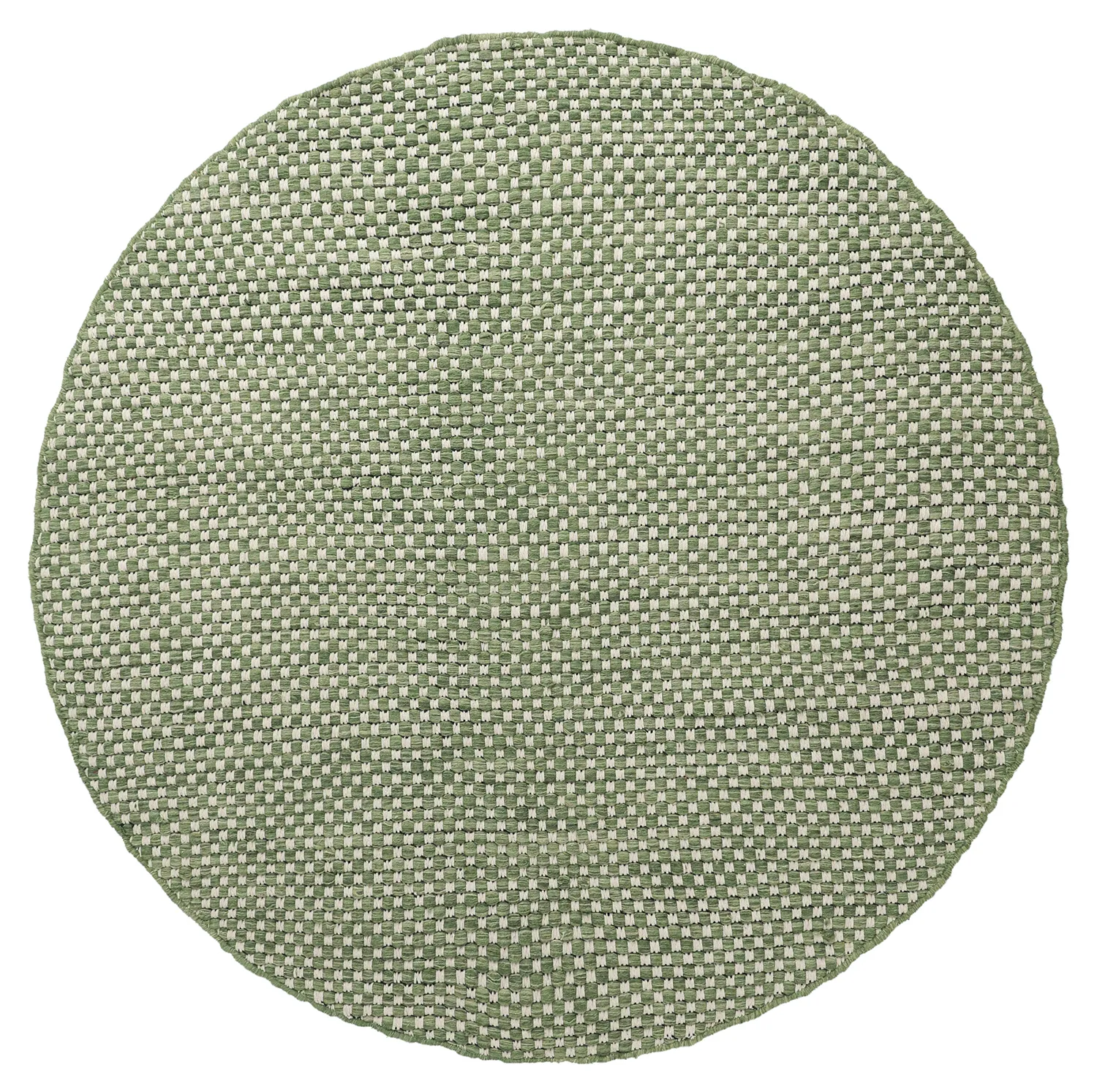 Tapis rond - Ovelia (vert/blanc)