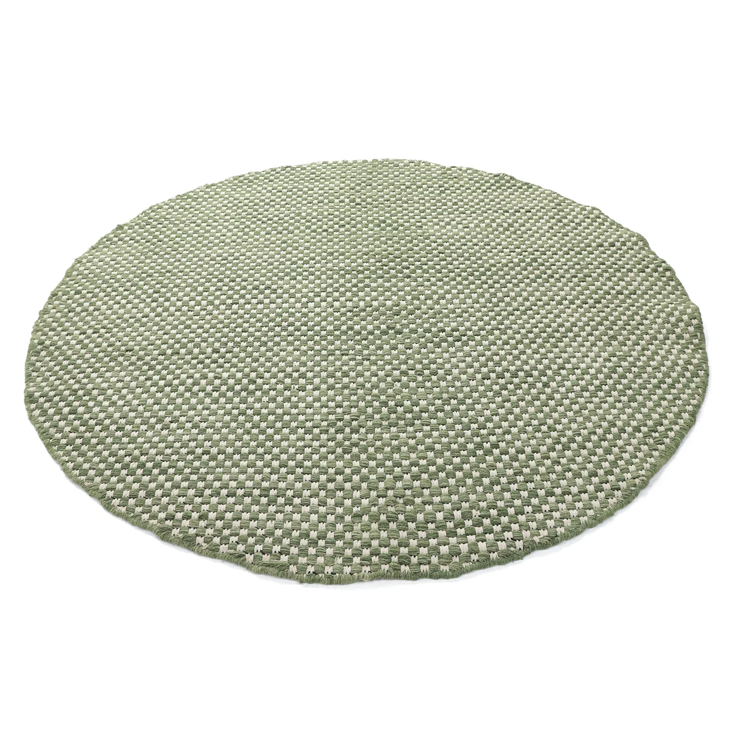 Tapis rond - Ovelia (vert/blanc)