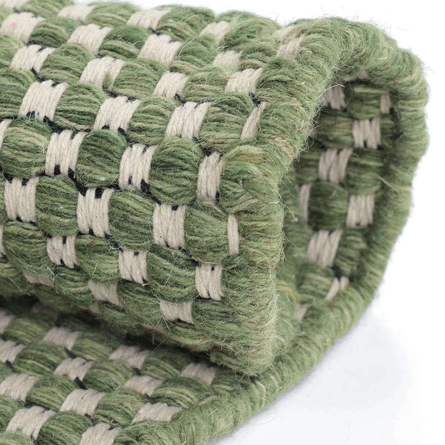 Tapis rond - Ovelia (vert/blanc)