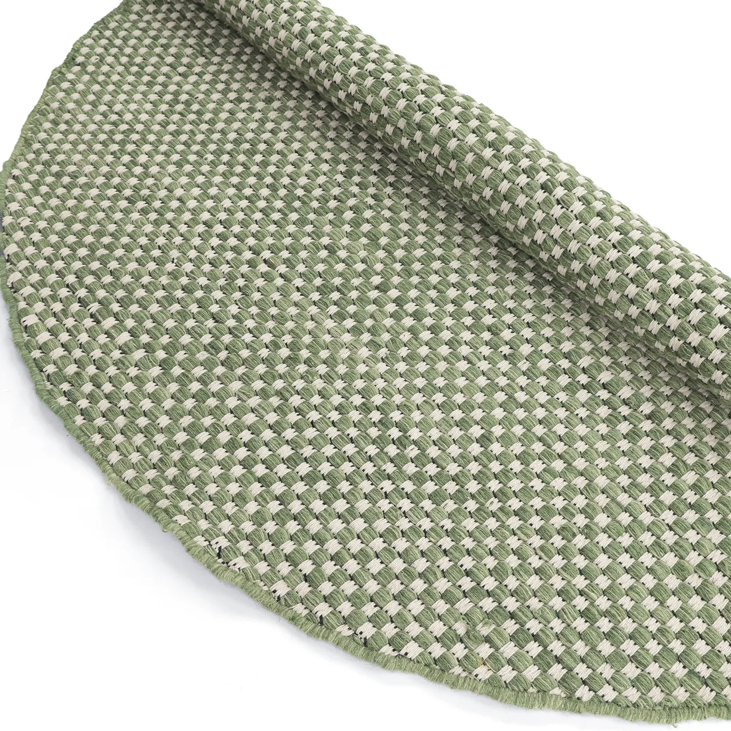 Tapis rond - Ovelia (vert/blanc)