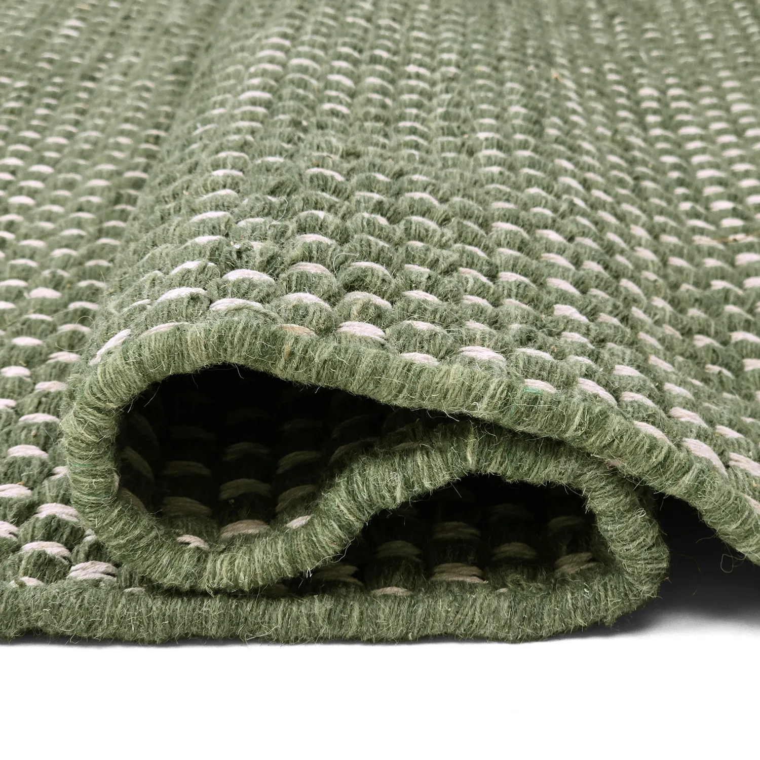Tapis en laine - Ovelia (vert/blanc)