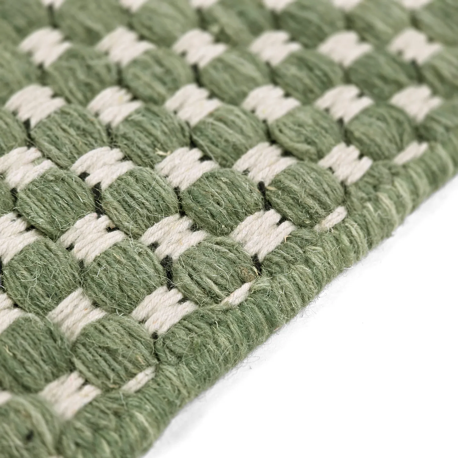 Tapis en laine - Ovelia (vert/blanc)