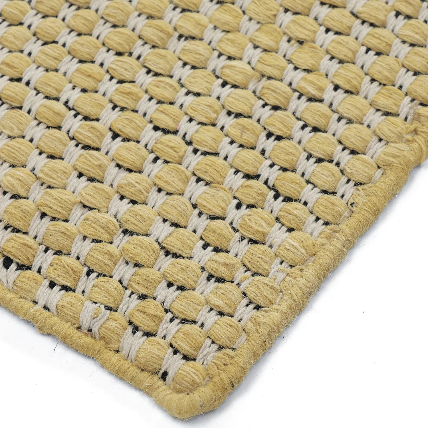 Tapis de laine - Ovelia (jaune/blanc)