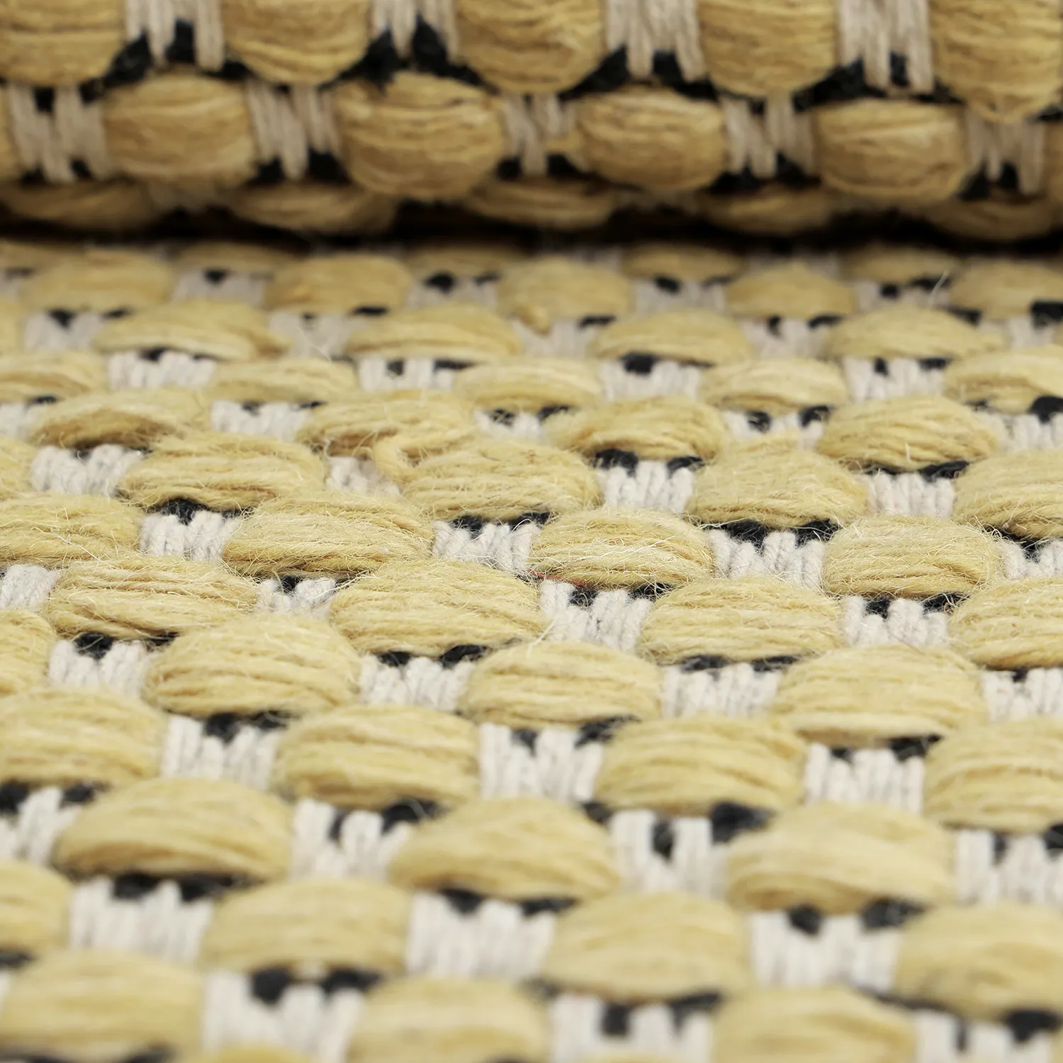 Tapis de laine - Ovelia (jaune/blanc)