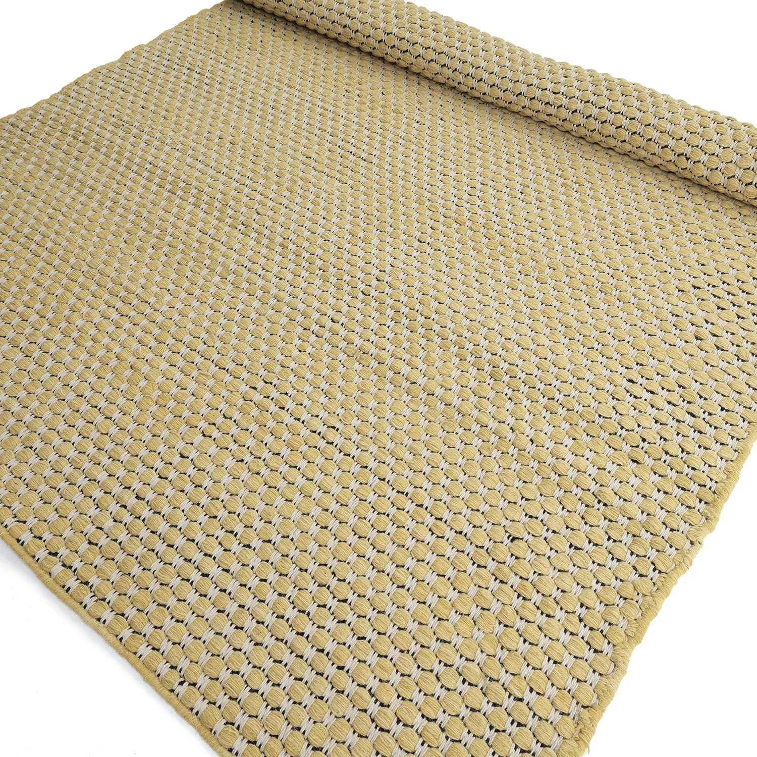 Tapis de laine - Ovelia (jaune/blanc)