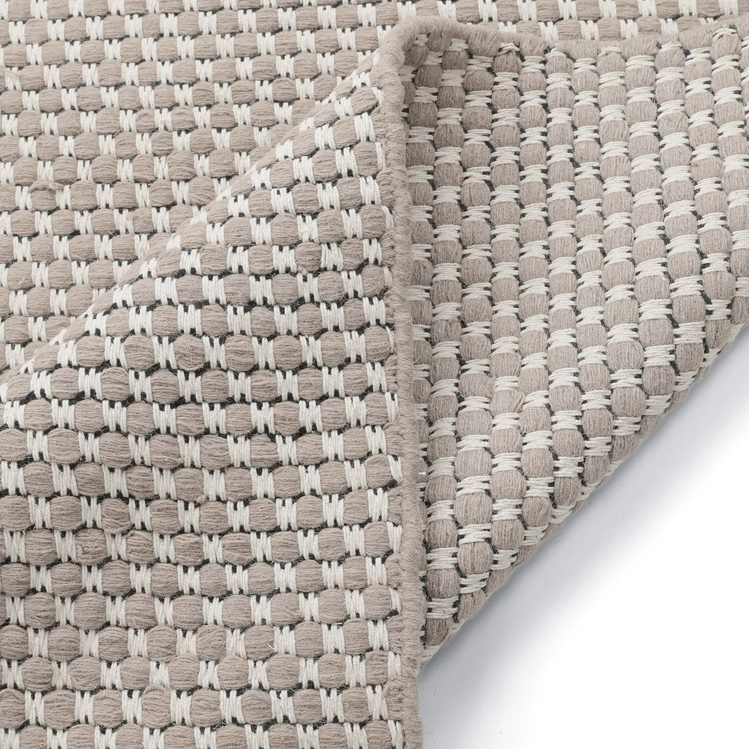 Tapis de laine - Ovelia (taupe/blanc)