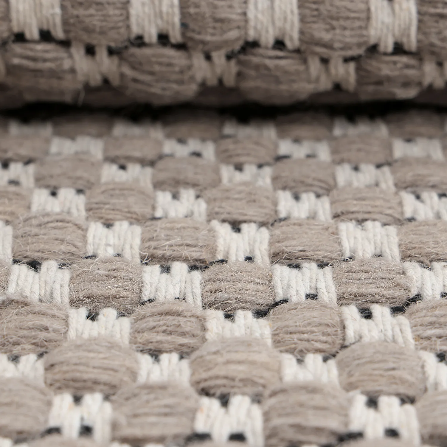 Tapis de laine - Ovelia (taupe/blanc)