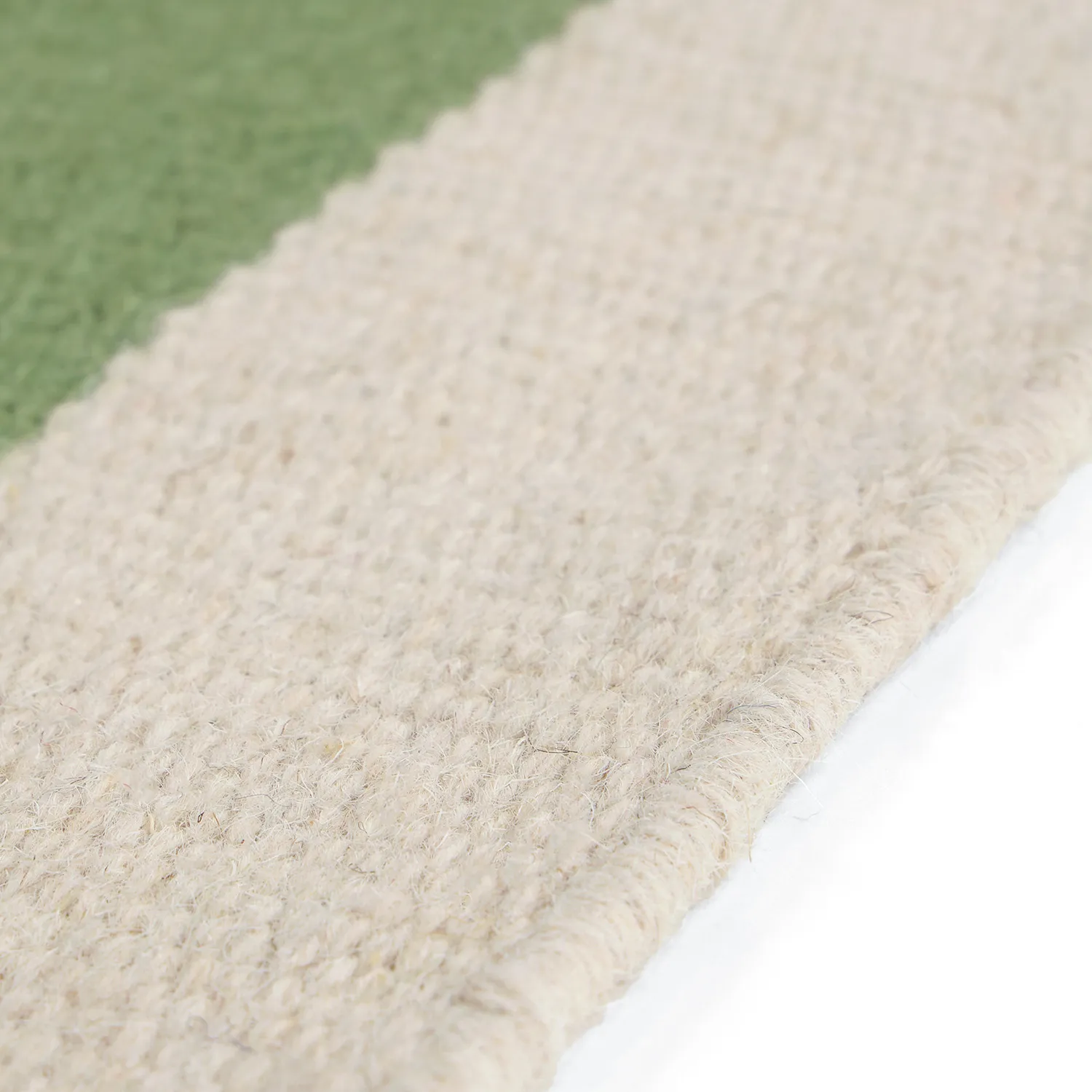 Tapis de laine - Peniche (crème/vert/rouge)