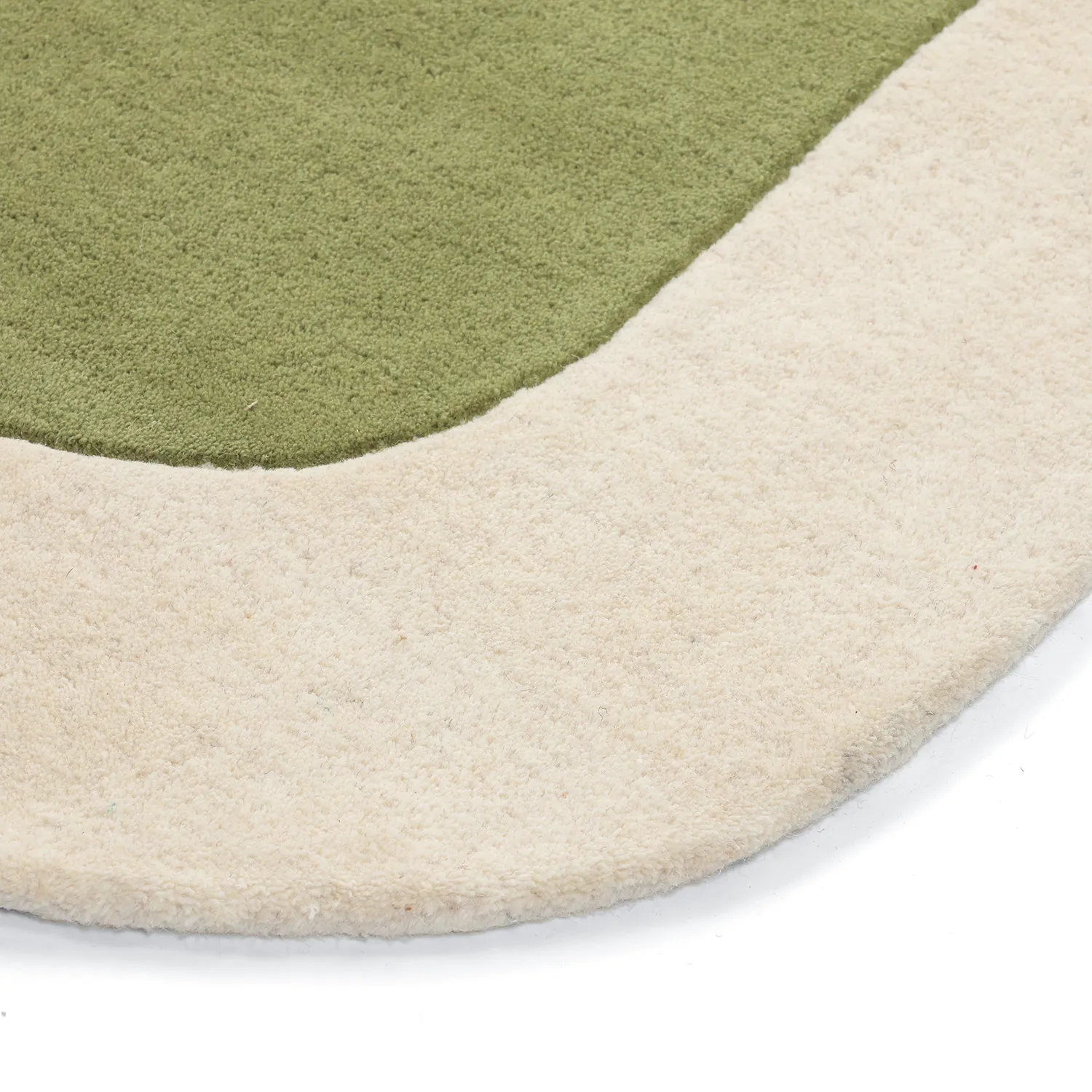 Tapis de laine - Puri Hand Tufted Wool Premium (vert/crème)