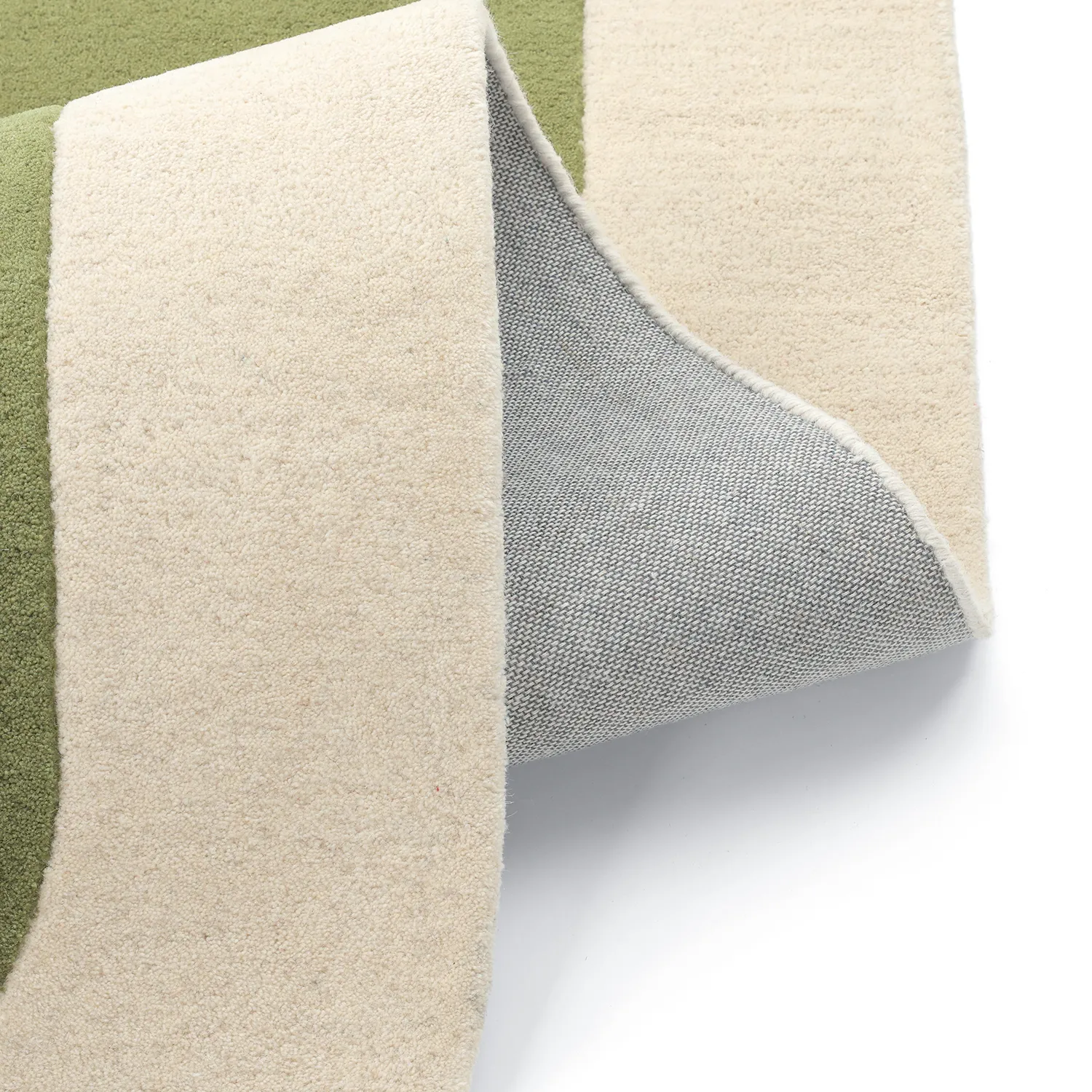 Tapis de laine - Puri Hand Tufted Wool Premium (vert/crème)
