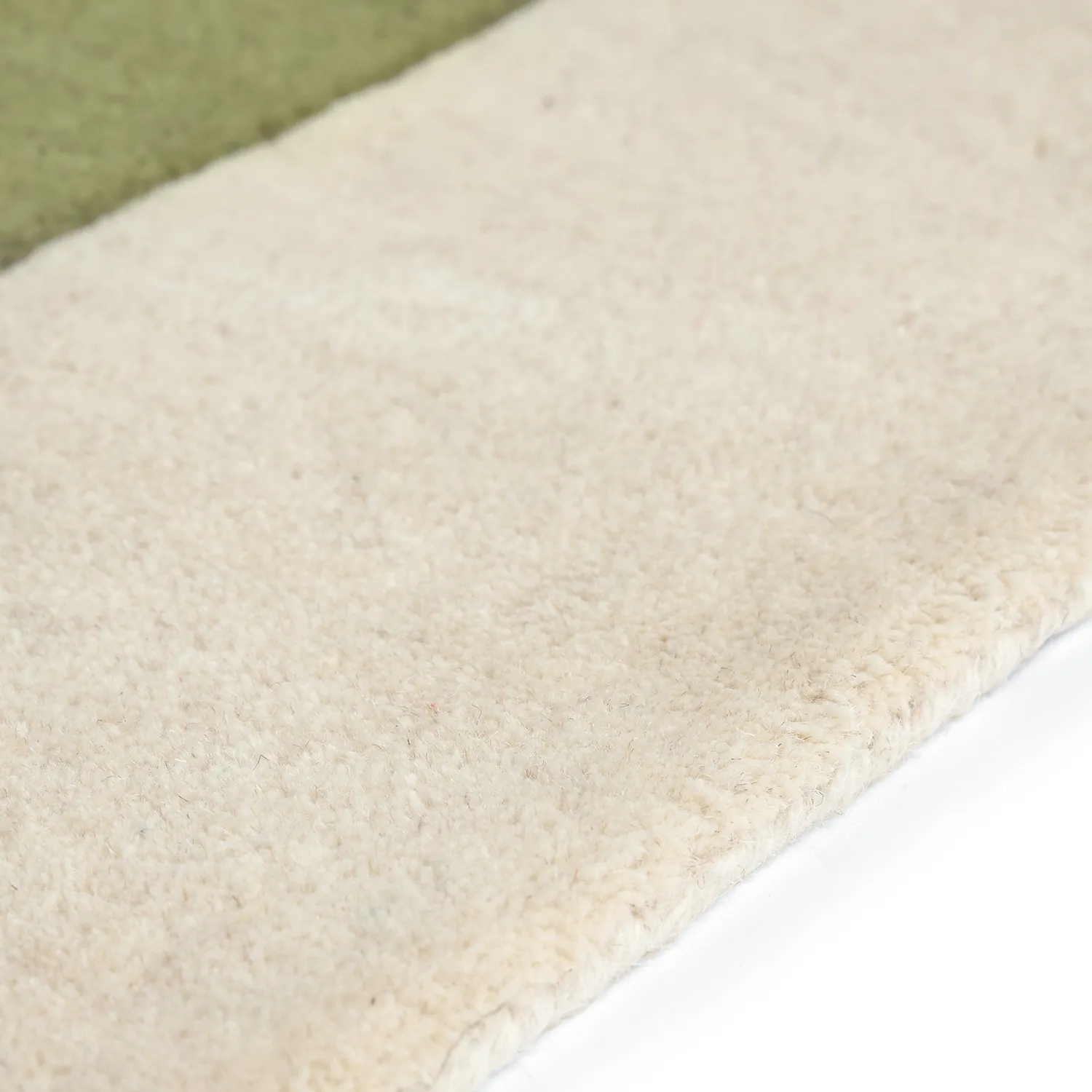 Tapis de laine - Puri Hand Tufted Wool Premium (vert/crème)