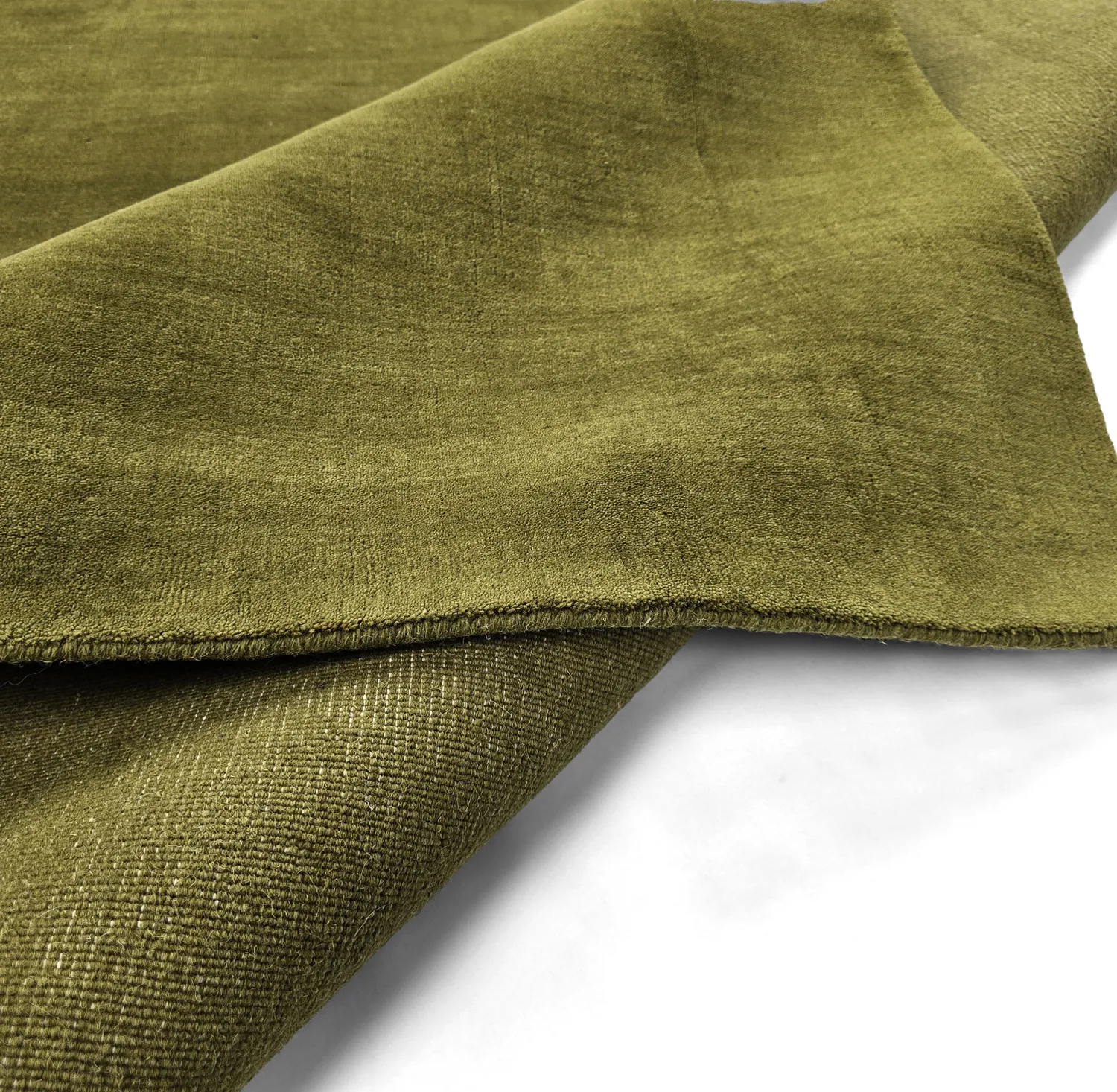 Tapis en laine - Rozel Handloom Wool Premium (vert mousse)