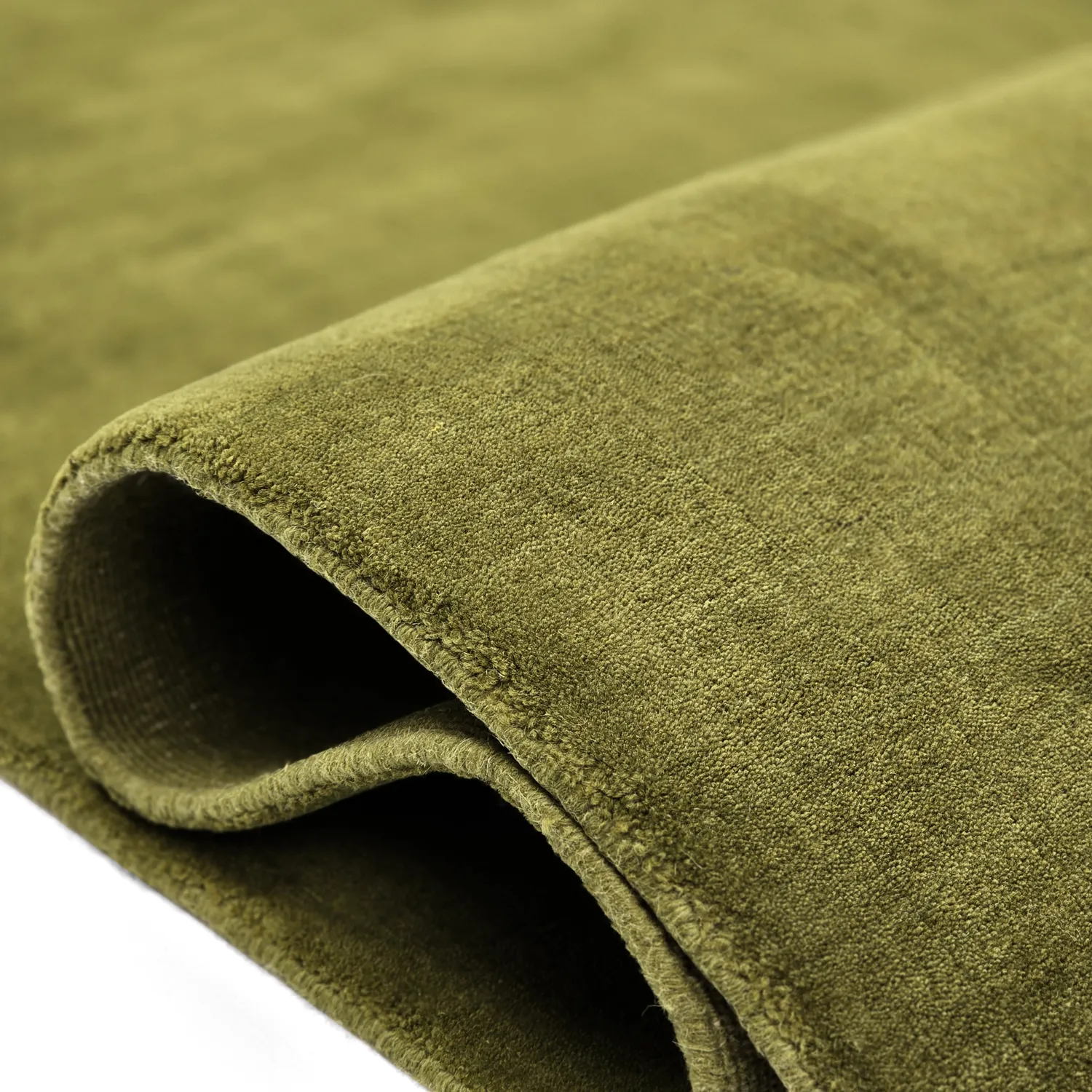 Tapis en laine - Rozel Handloom Wool Premium (vert mousse)