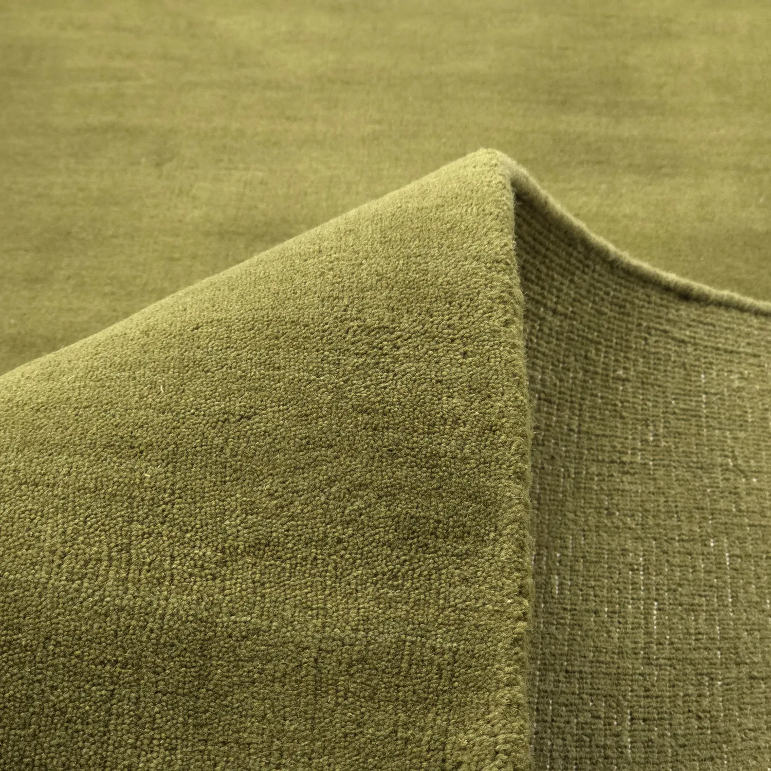 Tapis en laine - Rozel Handloom Wool Premium (vert mousse)