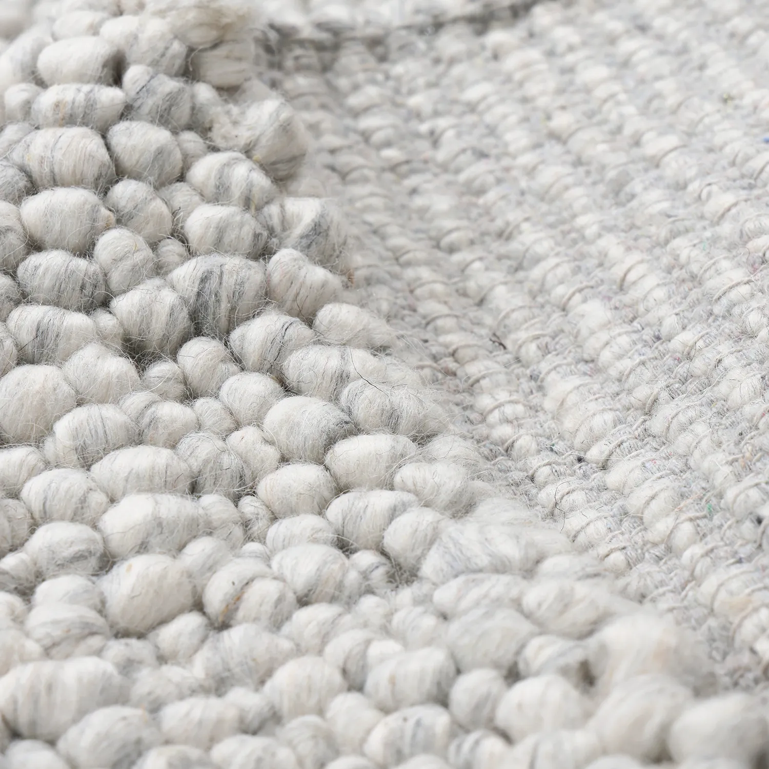 Tapis de laine - Sala Irregular Wool Bubble (gris clair mélangé)