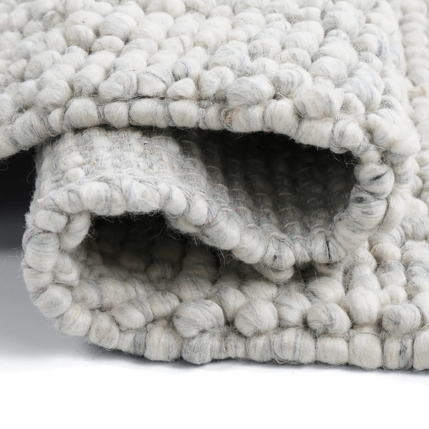 Tapis de laine - Sala Irregular Wool Bubble (gris clair mélangé)