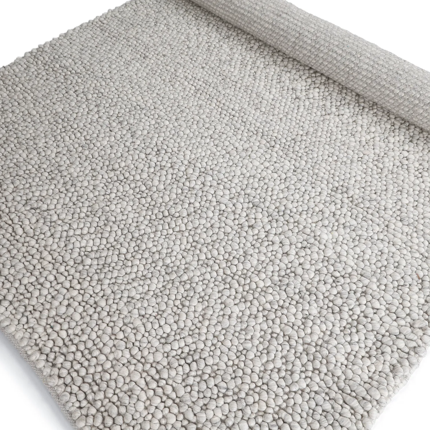 Tapis de laine - Sala Irregular Wool Bubble (gris clair mélangé)