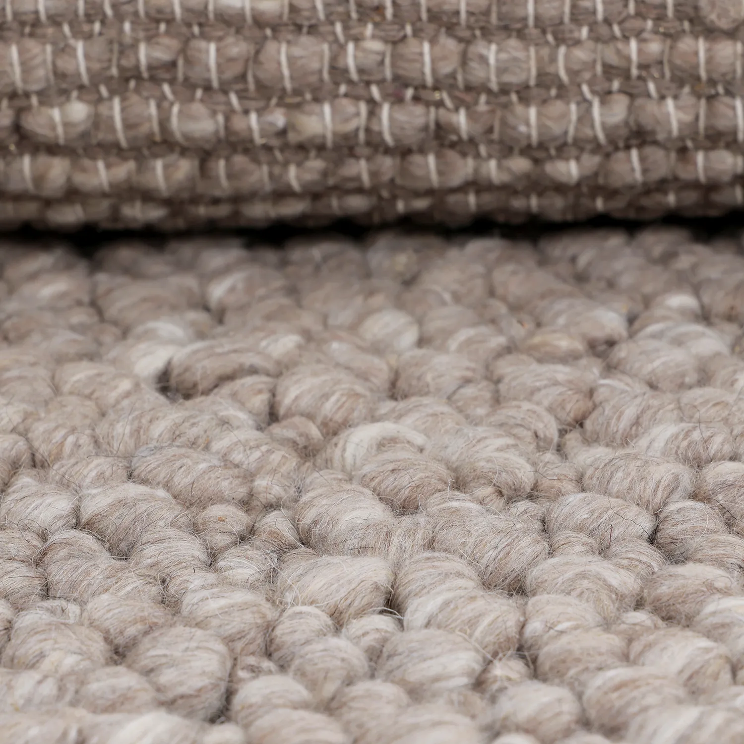 Tapis de laine - Sala Irregular Wool Bubble (taupe/blanc mélange)