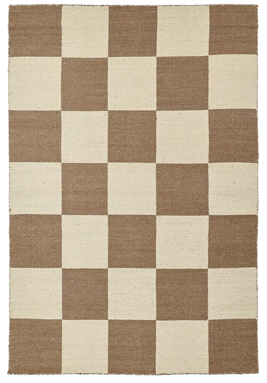 Tapis en laine - Scacco (marron/beige)