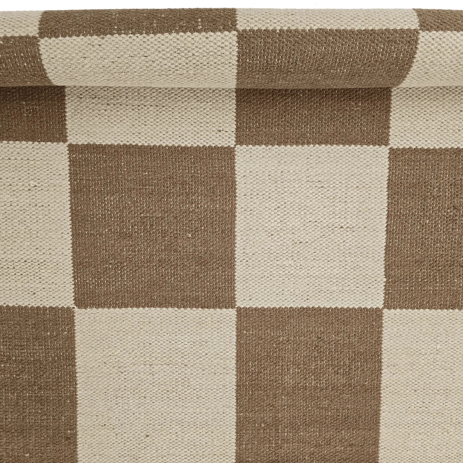 Tapis en laine - Scacco (marron/beige)