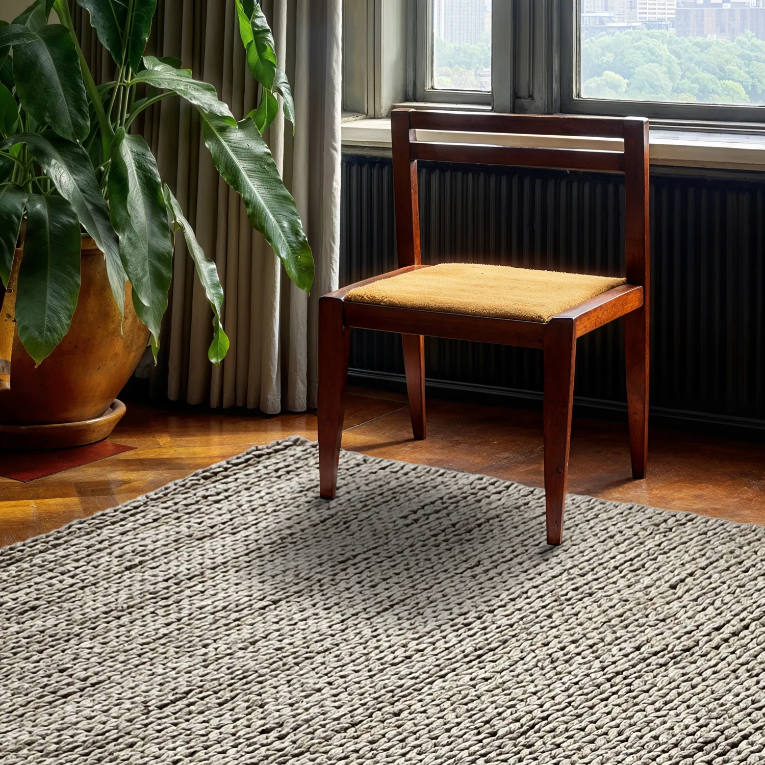 Tapis en laine - Talvia Braided Wool (gris)