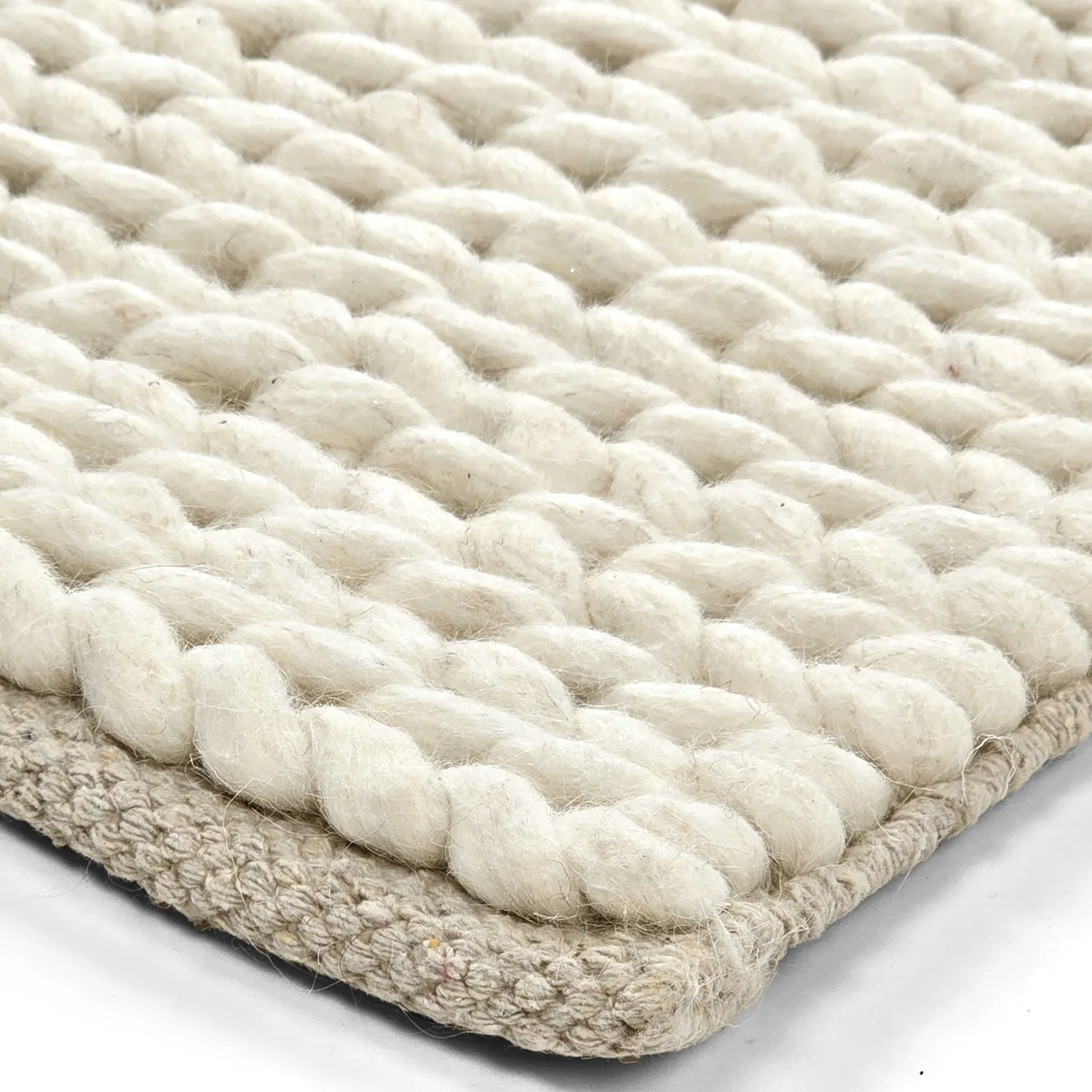 Tapis en laine - Talvia Braided Wool (blanc cassé)