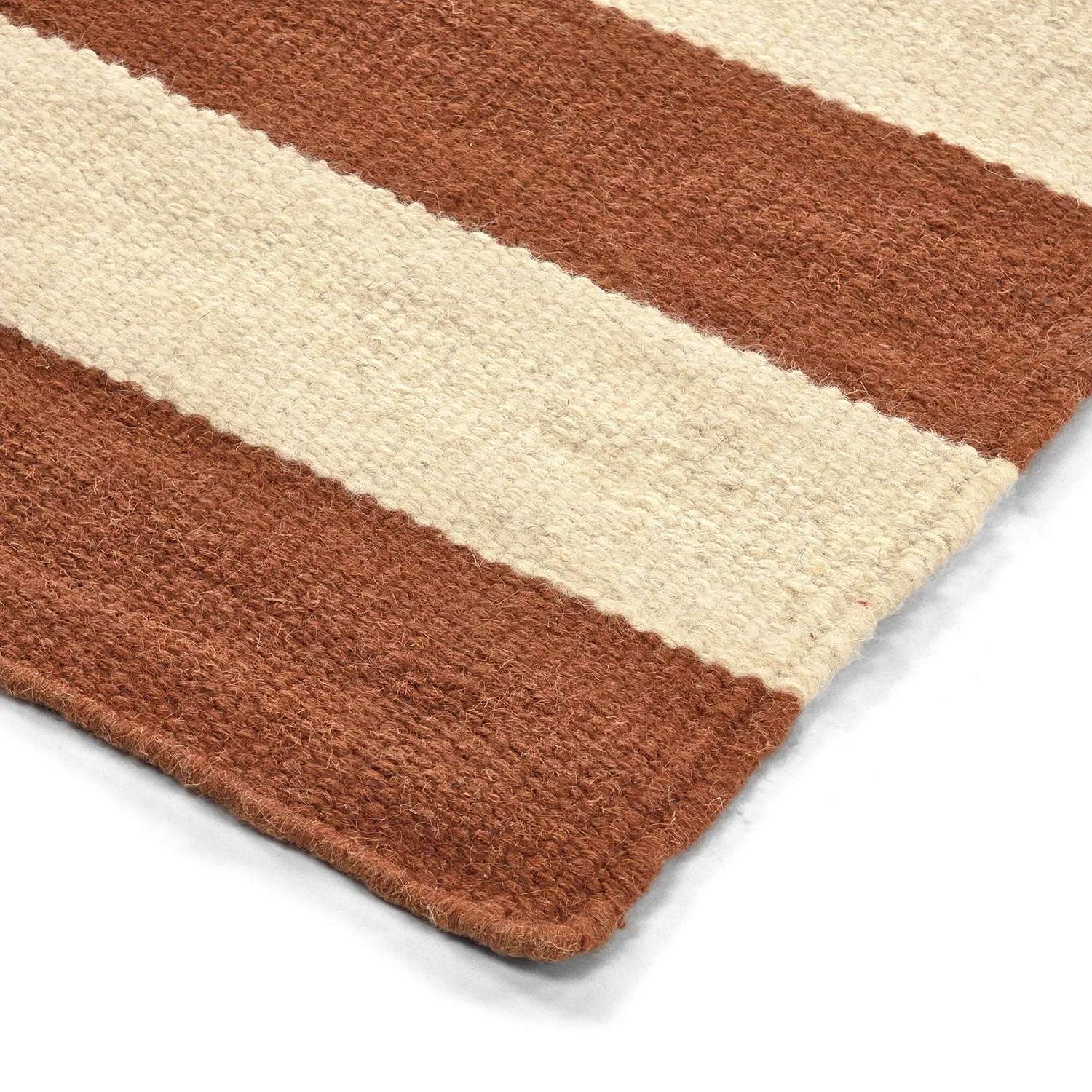 Tapis de laine - Torquay (cannelle/blanc)