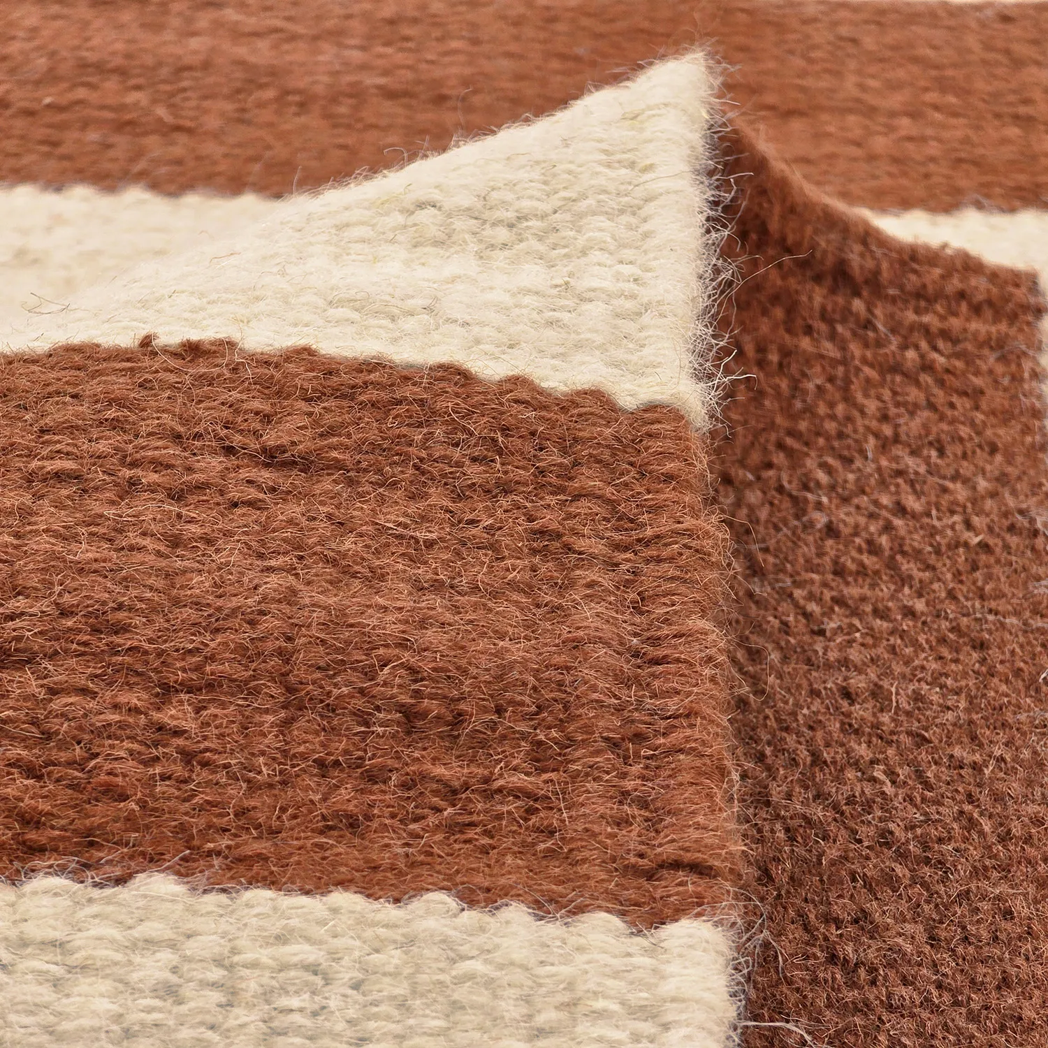 Tapis de laine - Torquay (cannelle/blanc)