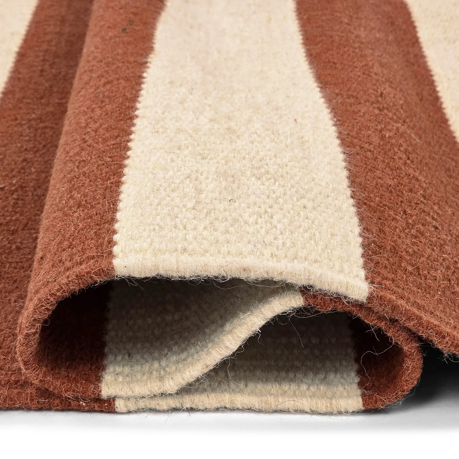 Tapis de laine - Torquay (cannelle/blanc)