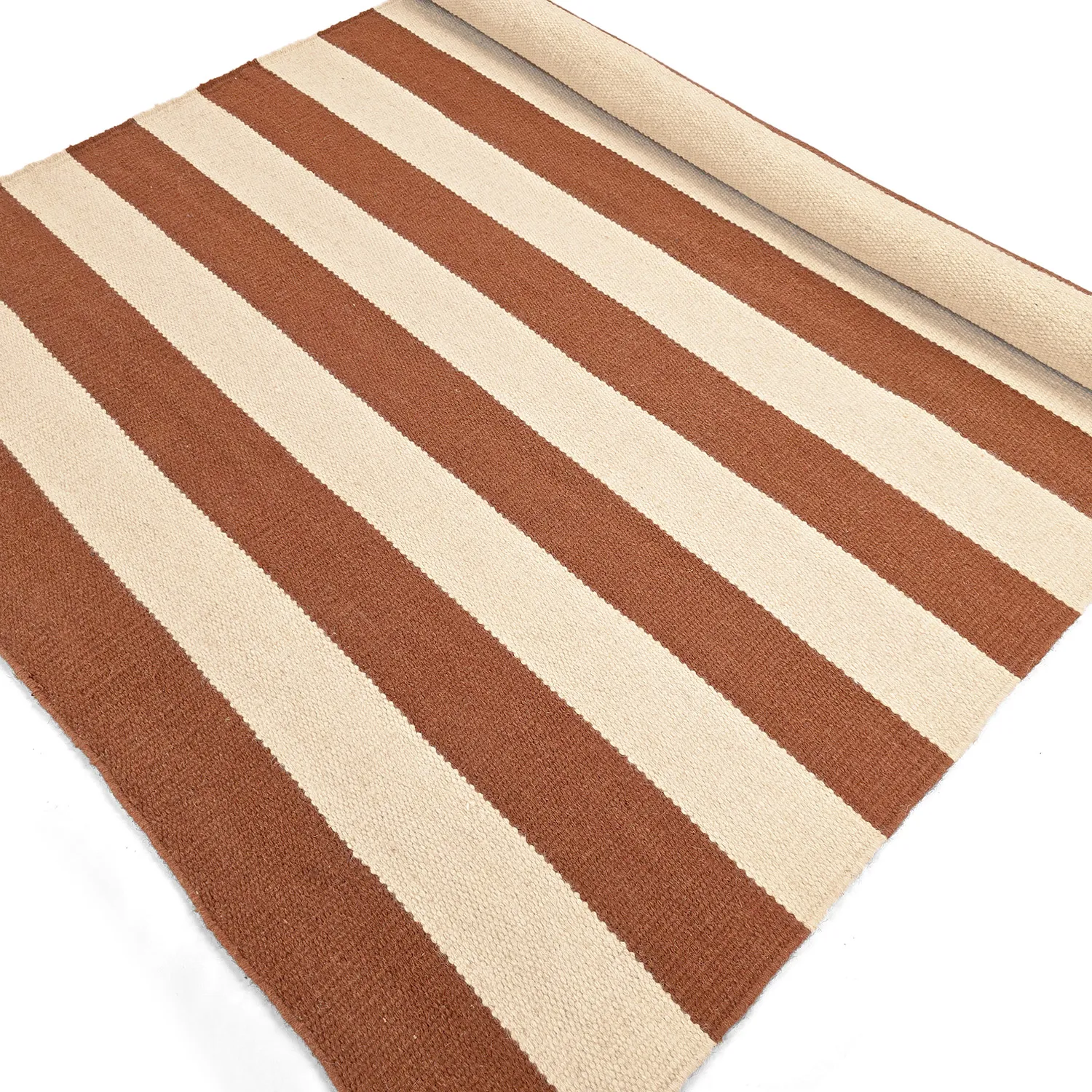 Tapis de laine - Torquay (cannelle/blanc)
