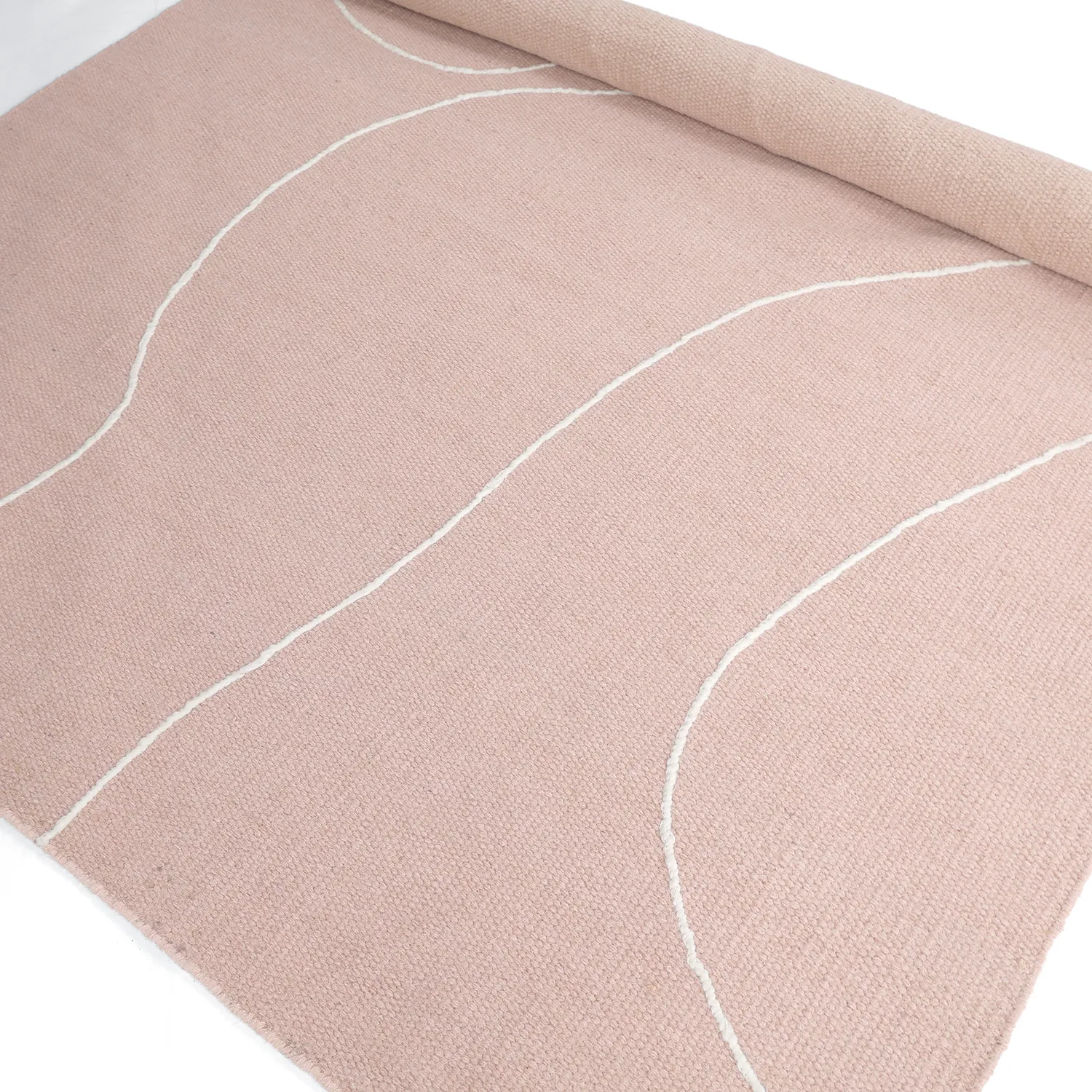 Tapis de laine - Viseu (rose poudré)