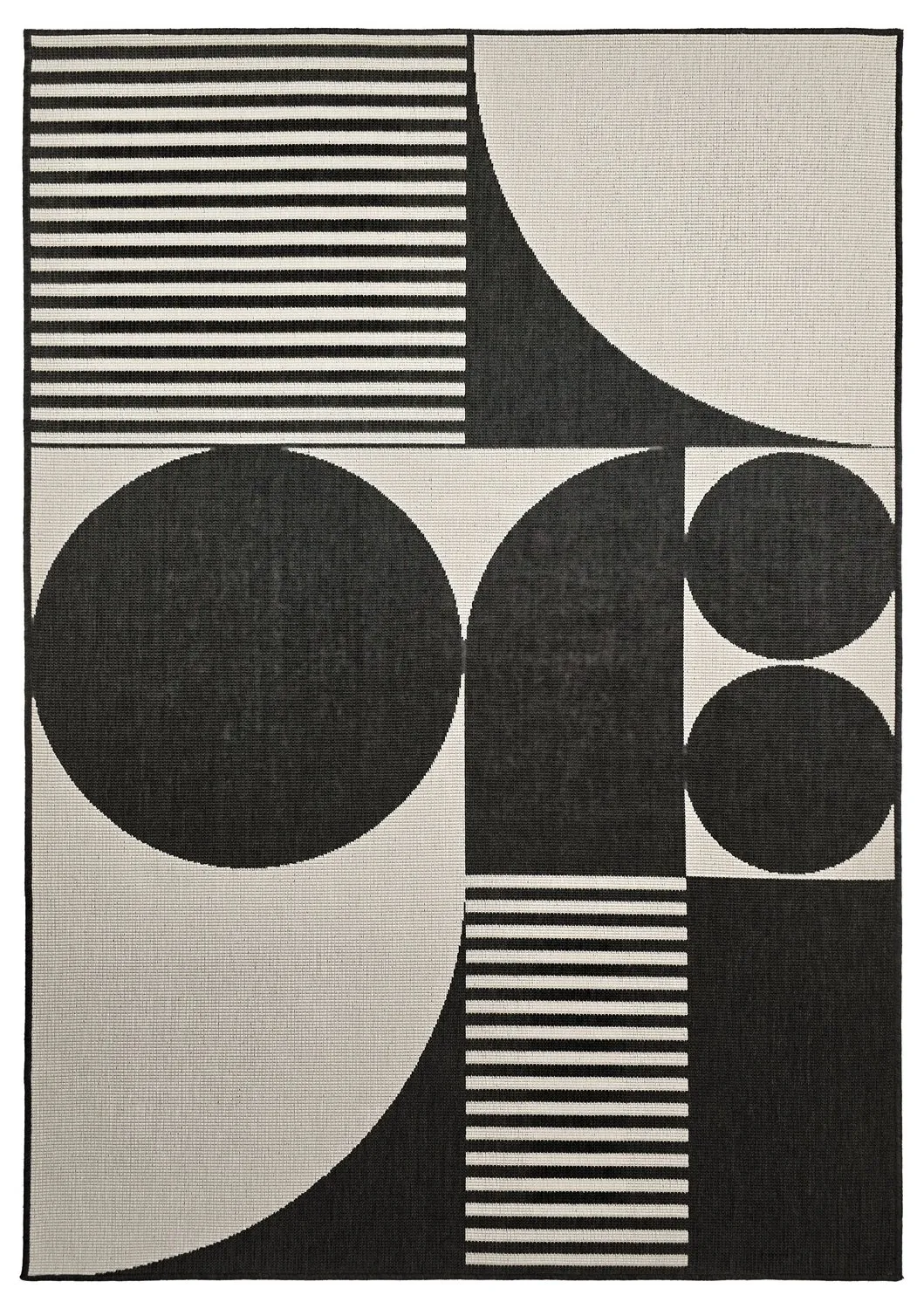 Tapis d’intérieur et d’extérieur - Aurora (noir/blanc)