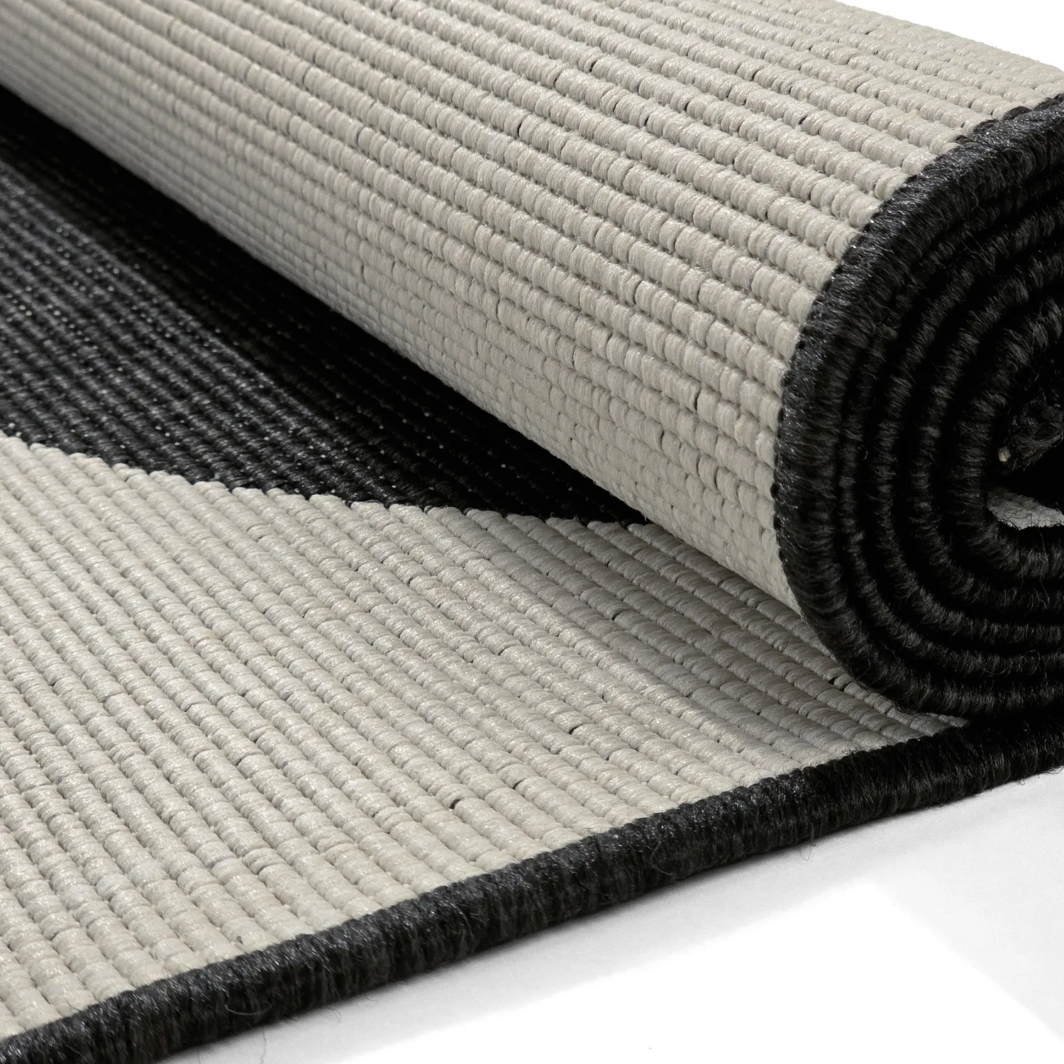 Tapis d’intérieur et d’extérieur - Aurora (noir/blanc)