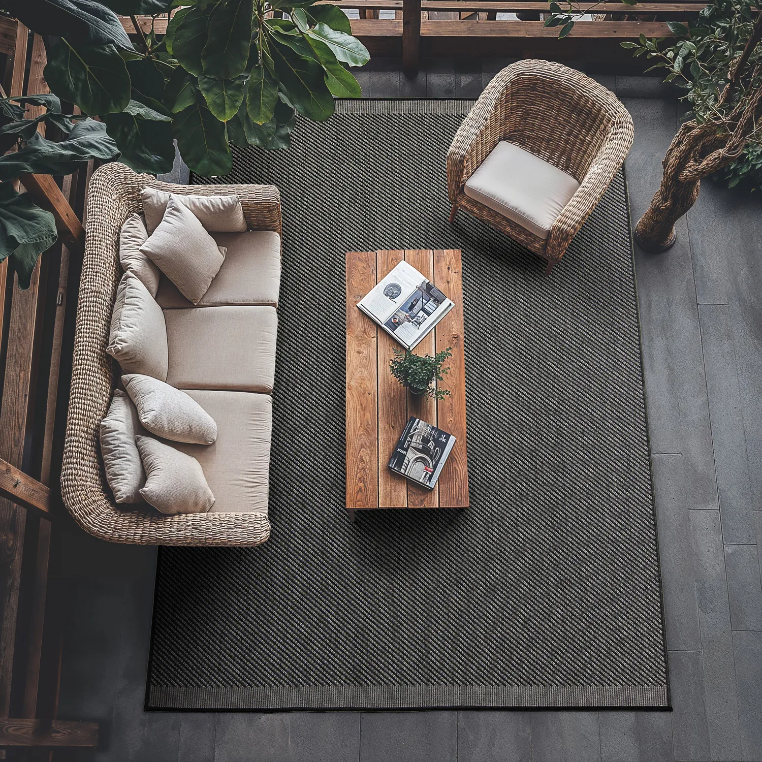 Tapis d’intérieur et d’extérieur - Bennett (noir)