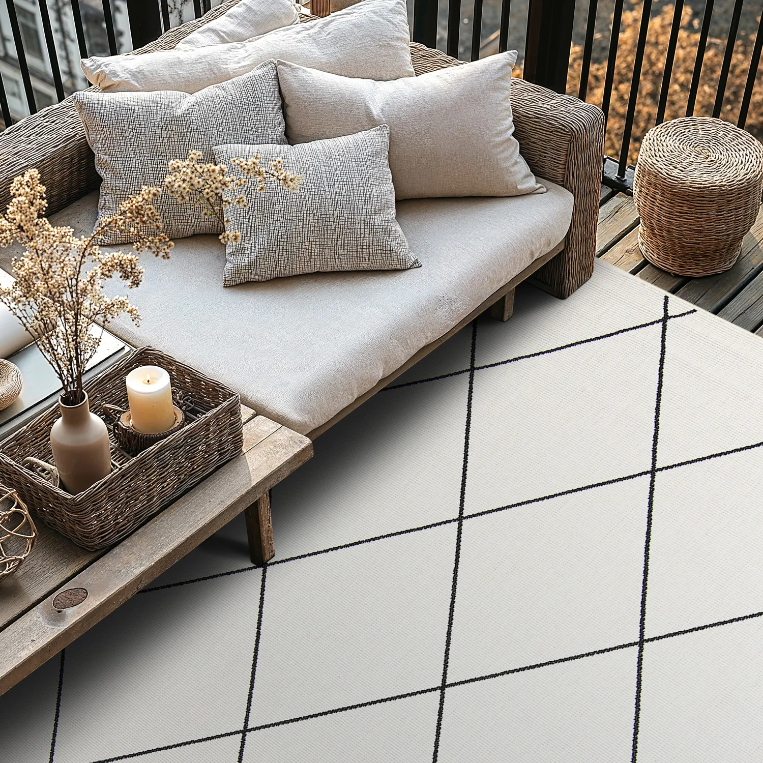 Tapis d’intérieur et d’extérieur - Bodhi (noir)
