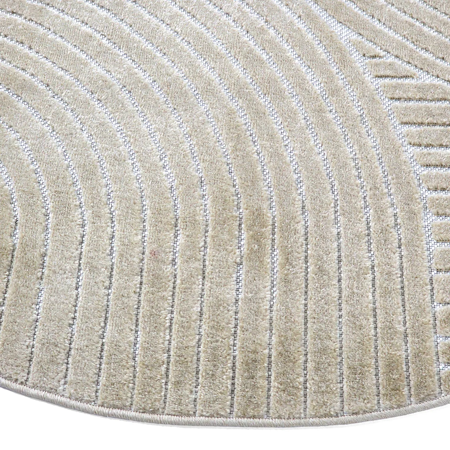 Tapis rond - intérieur/extérieur Devon (beige)