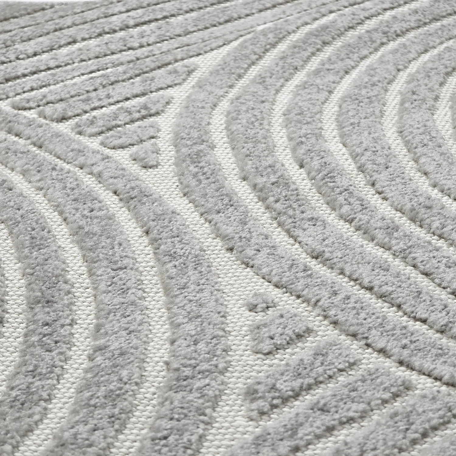 Tapis rond - intérieur/extérieur Devon (gris)