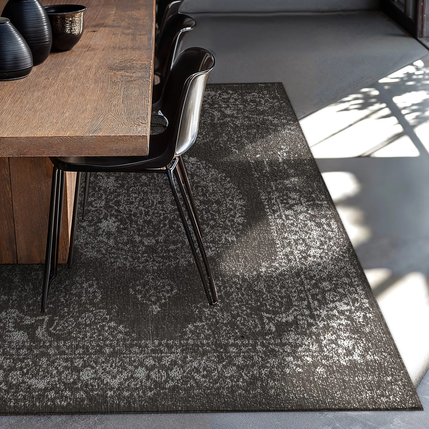 Tapis d’intérieur et d’extérieur - Ellstin (noir)