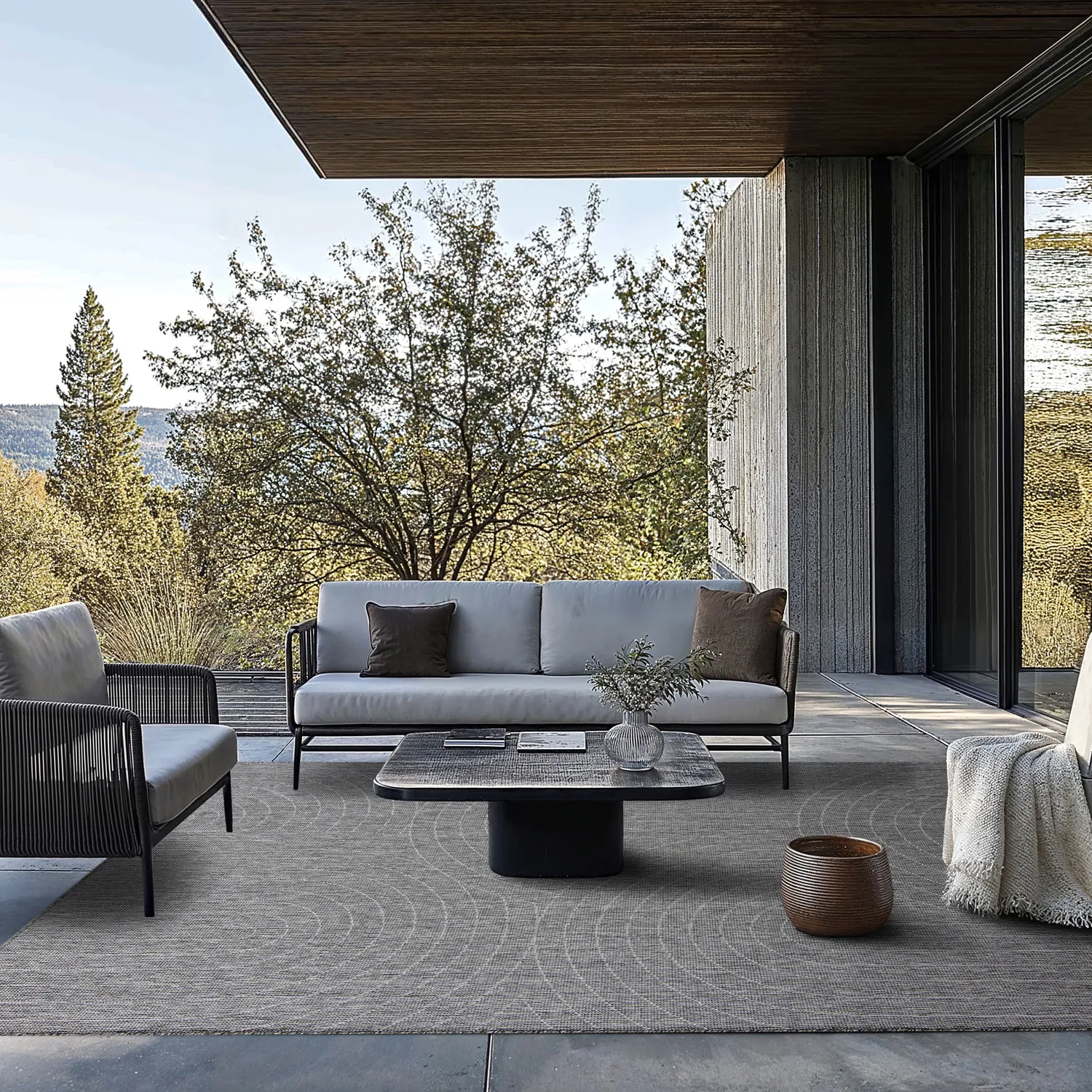 Tapis d’intérieur et d’extérieur - Hayden (gris)