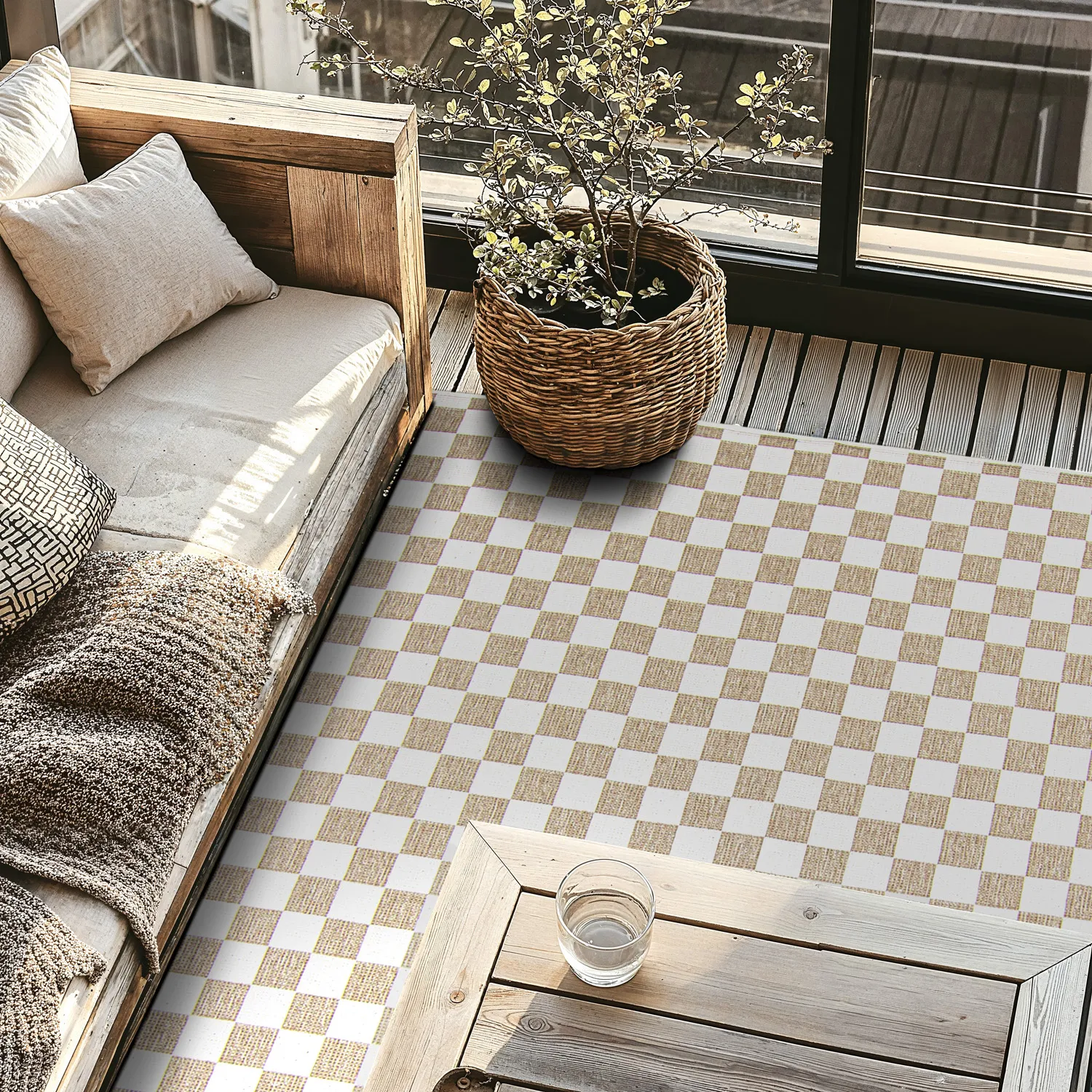 Tapis d’intérieur et d’extérieur - Lucida (beige)