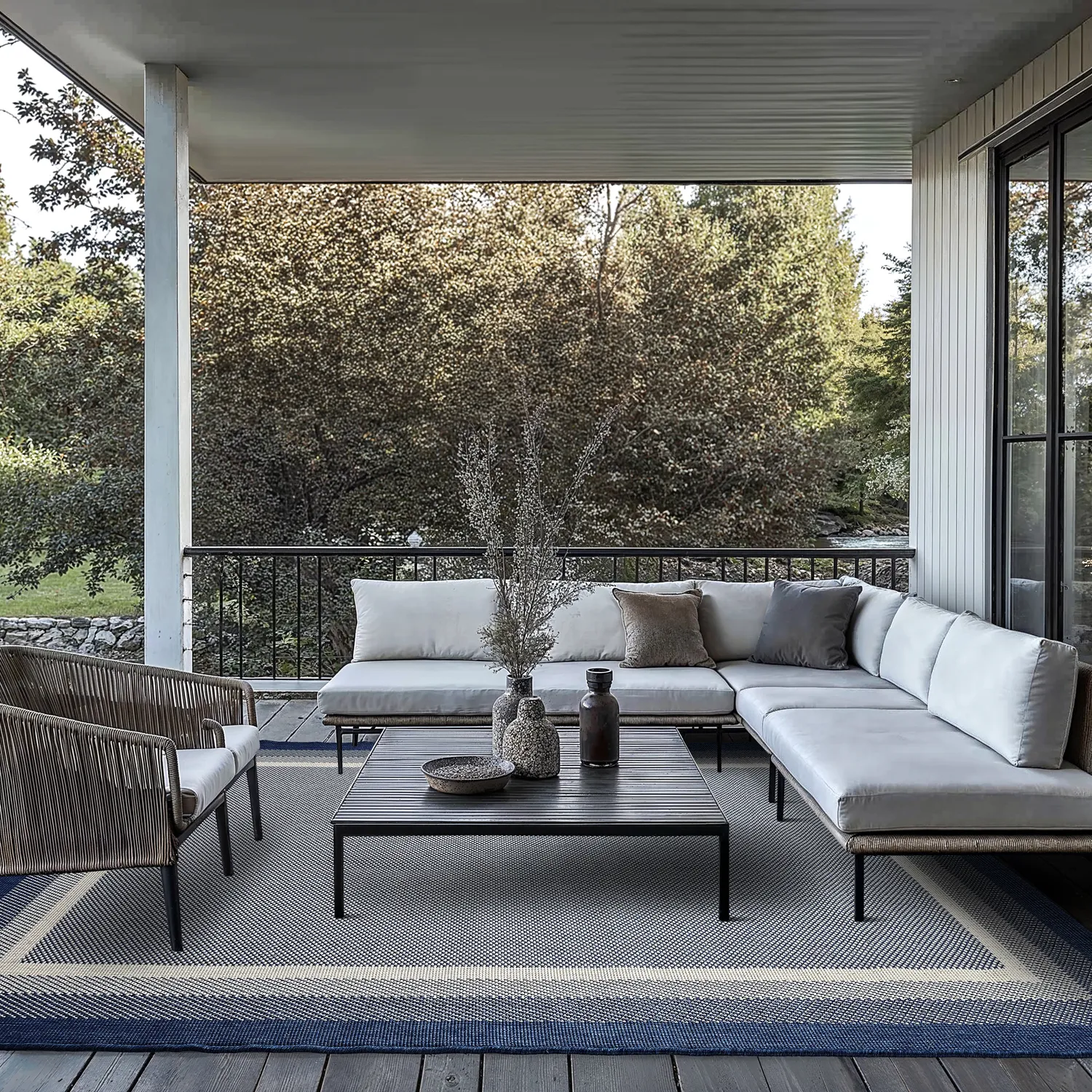 Tapis d’intérieur et d’extérieur - Mason (bleu)