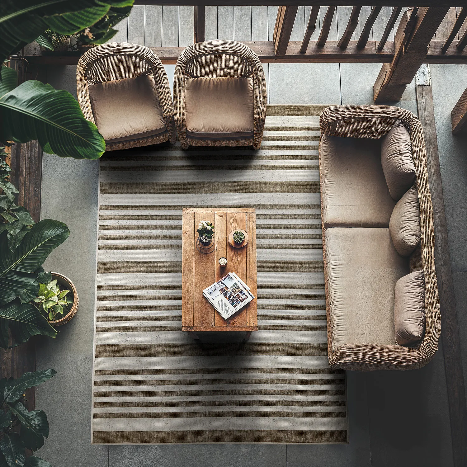 Tapis d’intérieur et d’extérieur - Riley (beige)
