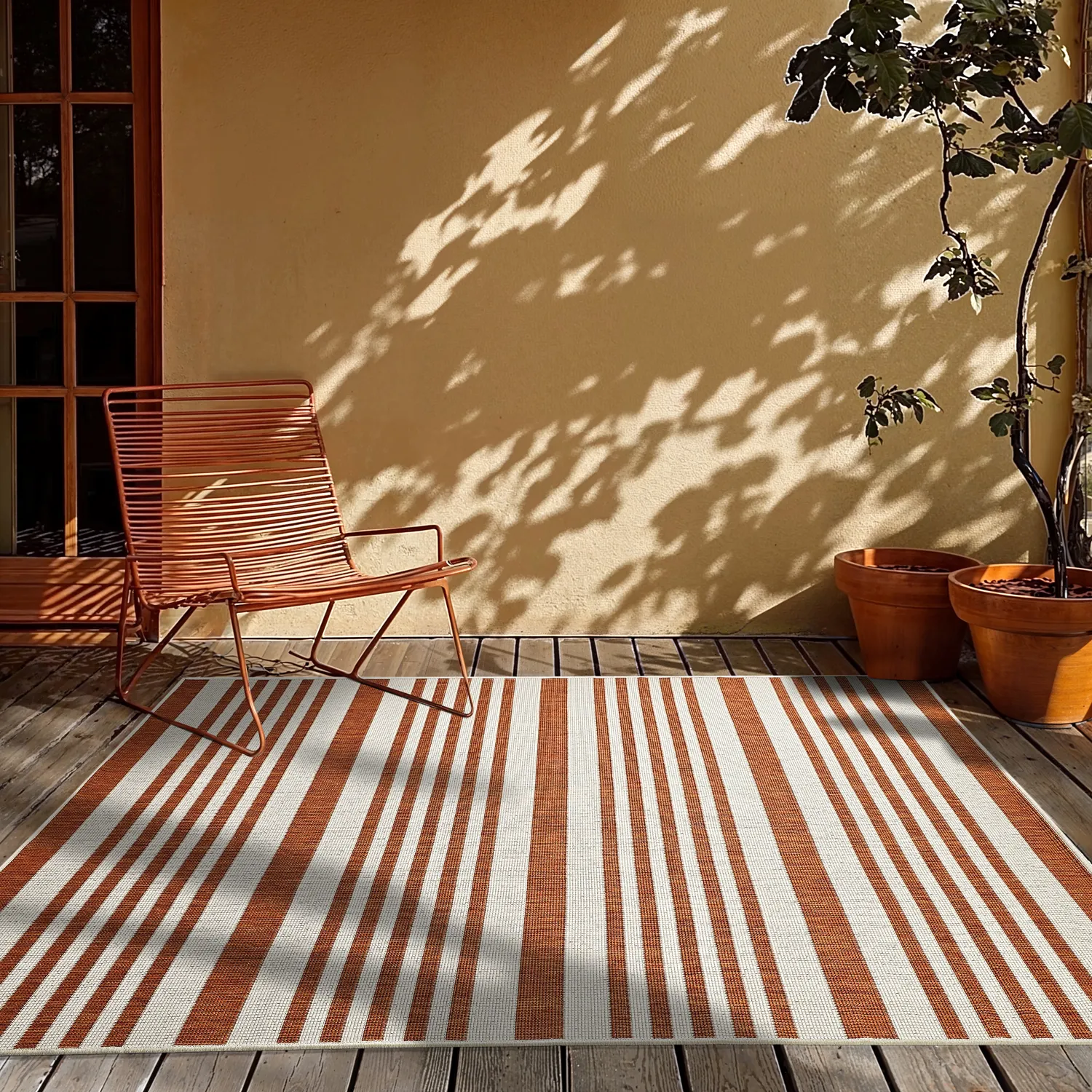 Tapis d’intérieur et d’extérieur - Riley (orange)