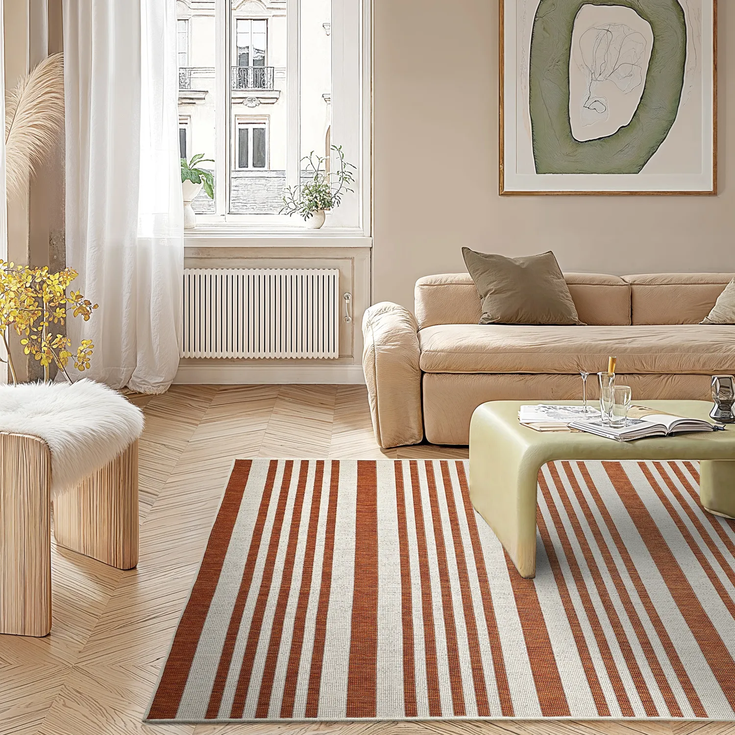 Tapis d’intérieur et d’extérieur - Riley (orange)