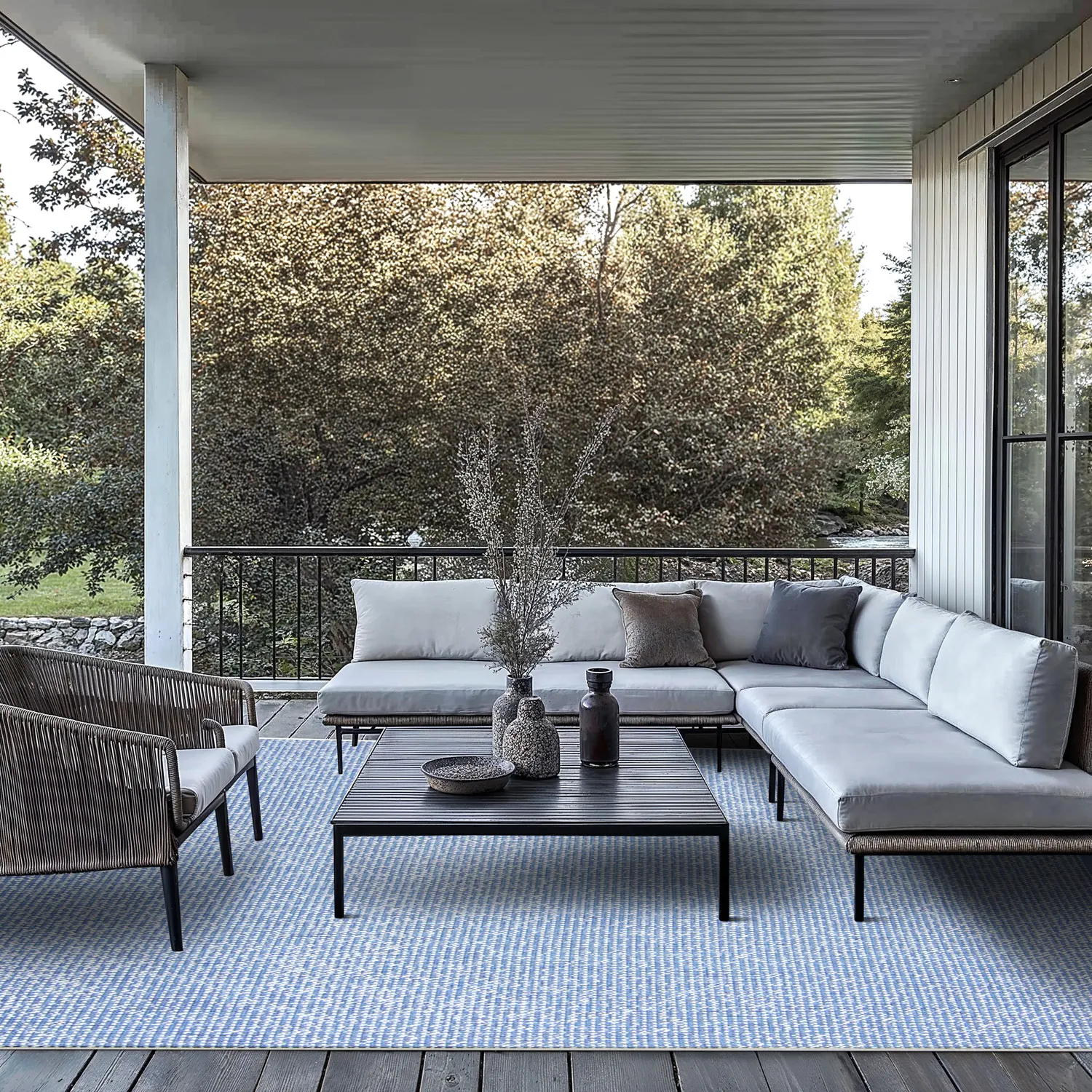 Tapis Intérieurs/Extérieurs - Tromsø (bleu)