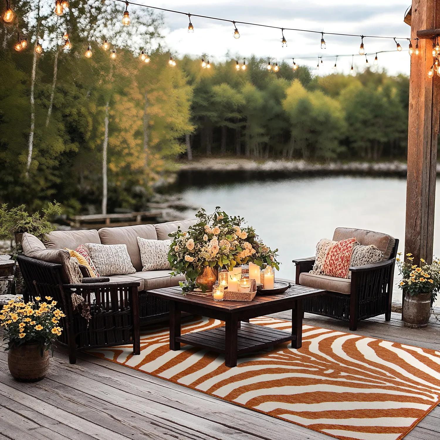 Tapis d’intérieur et d’extérieur - Winona (orange)