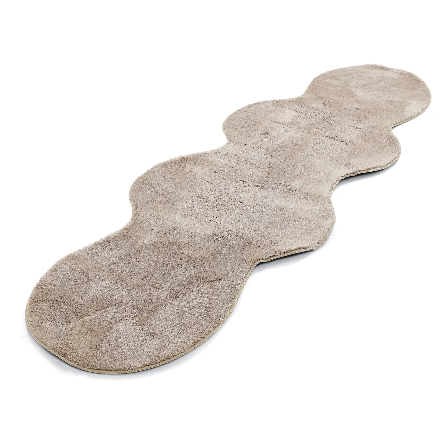 Tapis de Couloir Ondulé - Aranga Super Soft Fur (marron)