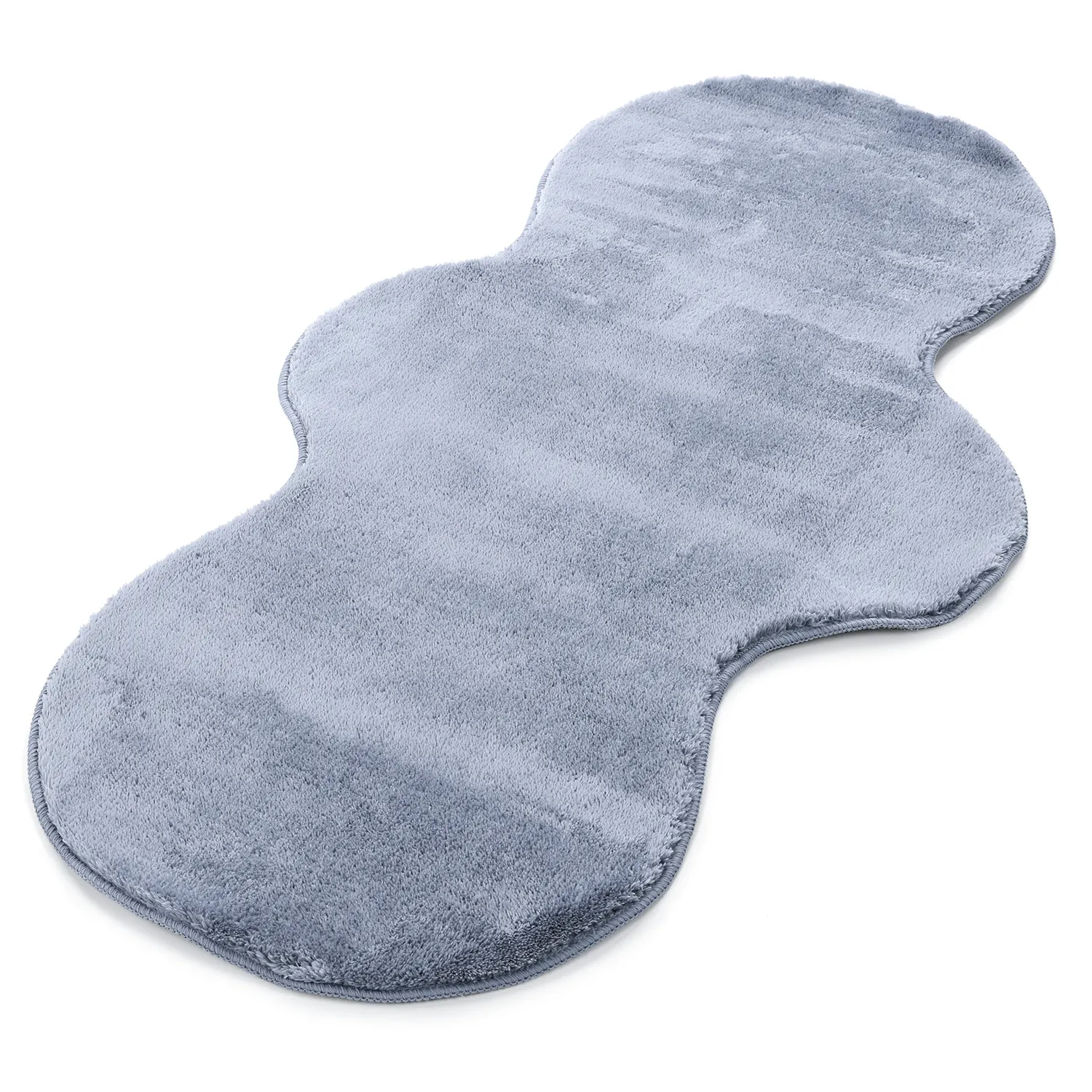 Tapis de Couloir Ondulé - Aranga Super Soft Fur (bleu acier)