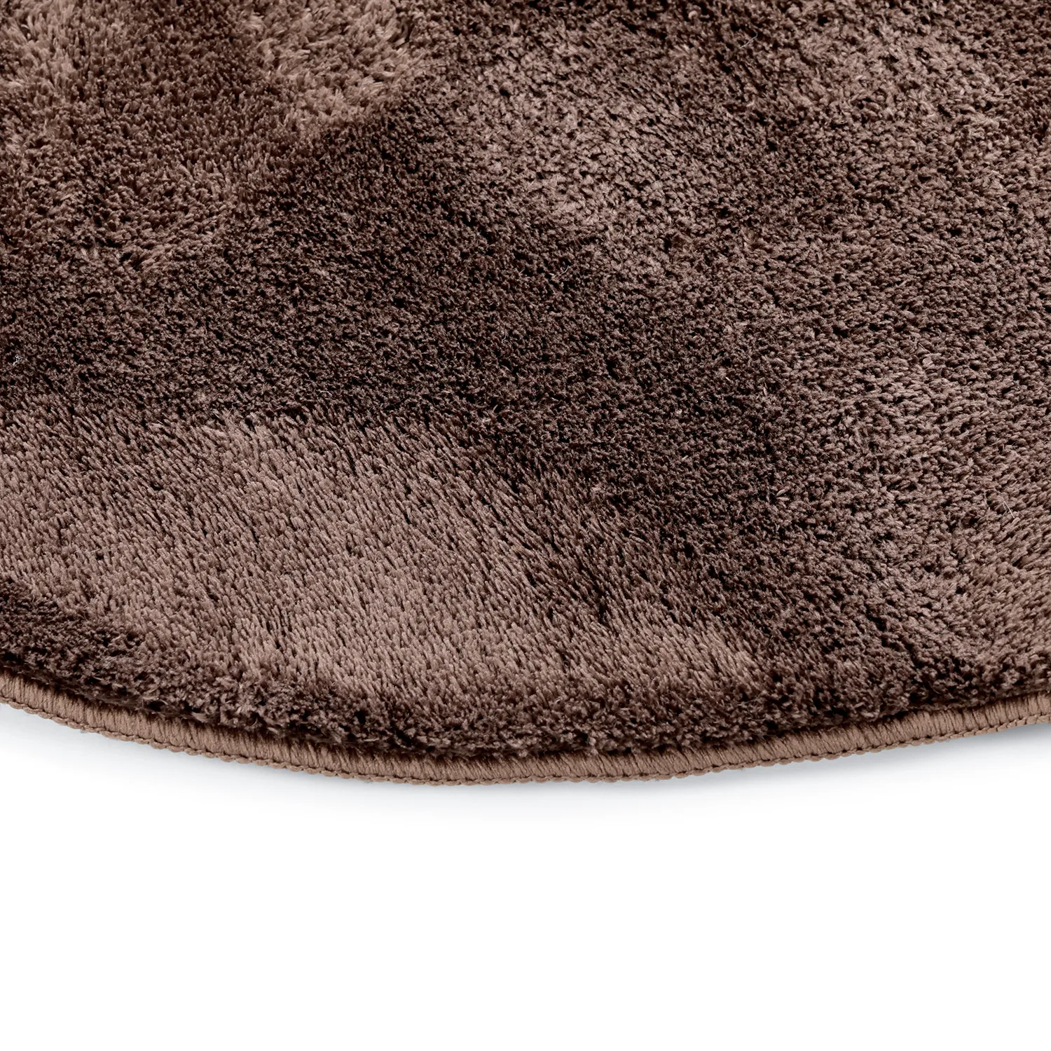 Tapis Rond Ondulé - Aranga Super Soft Fur (marron foncé)
